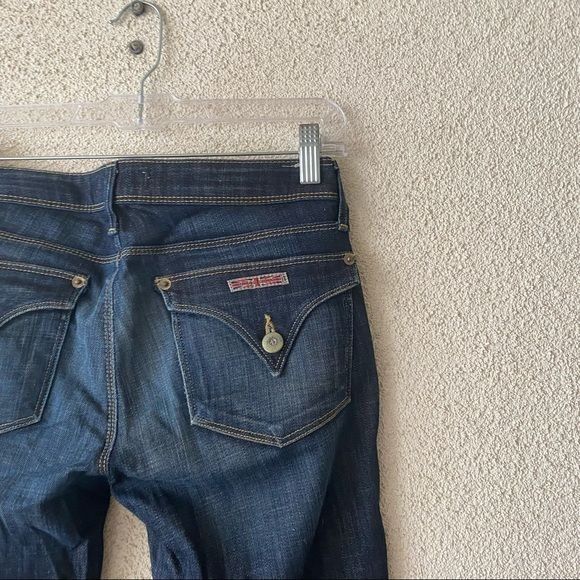 Hudson Hudson Womens Jeans Blue Straight Leg Dark Wash Solid Denim Size 25" / US 0 / IT 36 - 8 Thumbnail