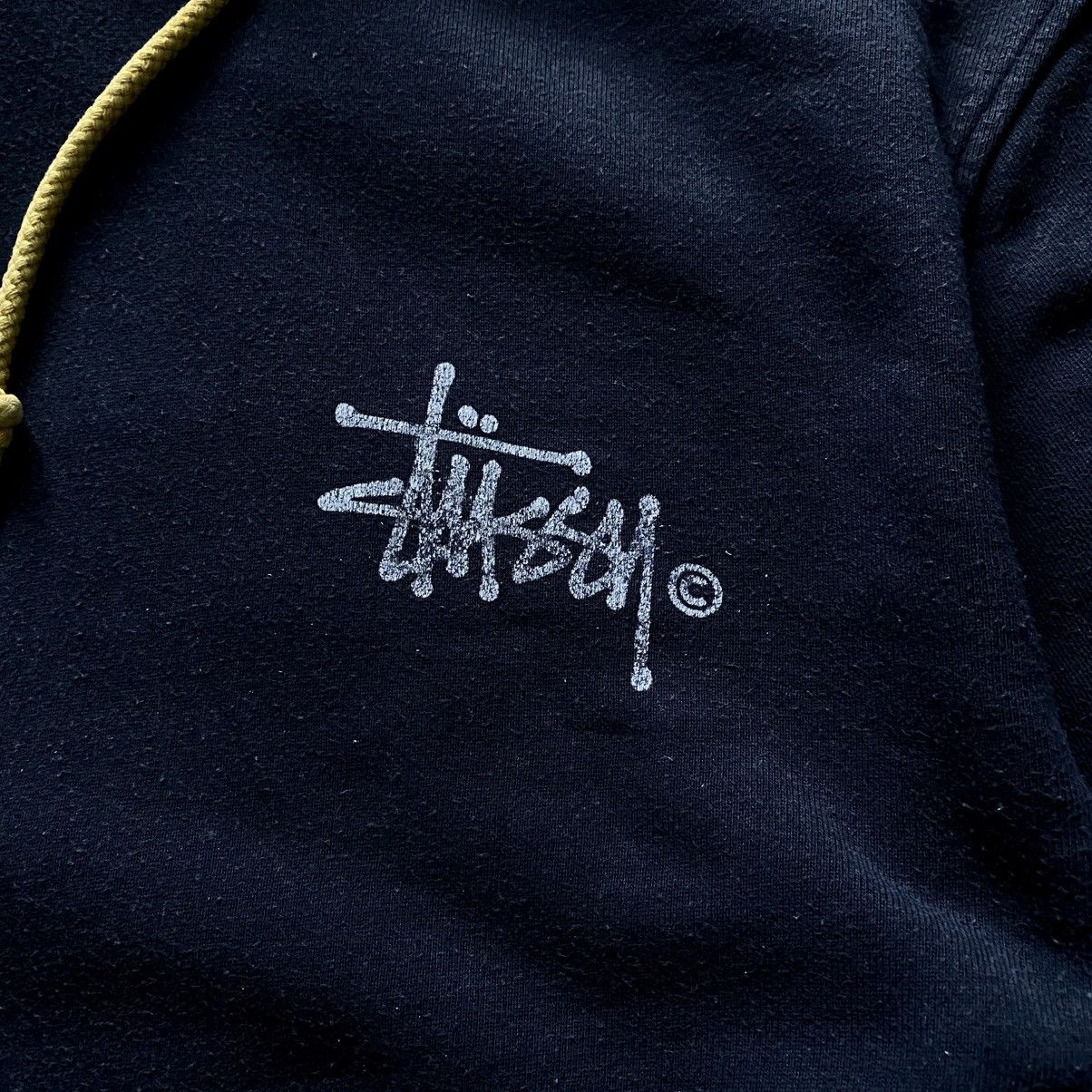 Stussy × Vintage Vintage 00s Stussy Faded Big Logo Rare Made in USA Hoodie Size US L / EU 52-54 / 3 - 4 Thumbnail