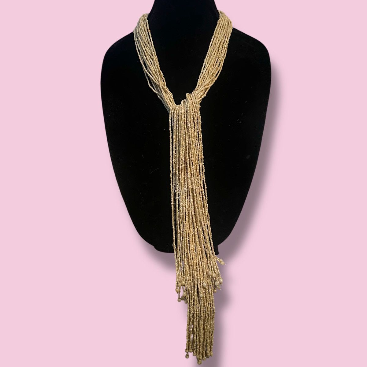 Other Multi strand cream seed bead lariat necklace Size ONE SIZE - 2 Thumbnail