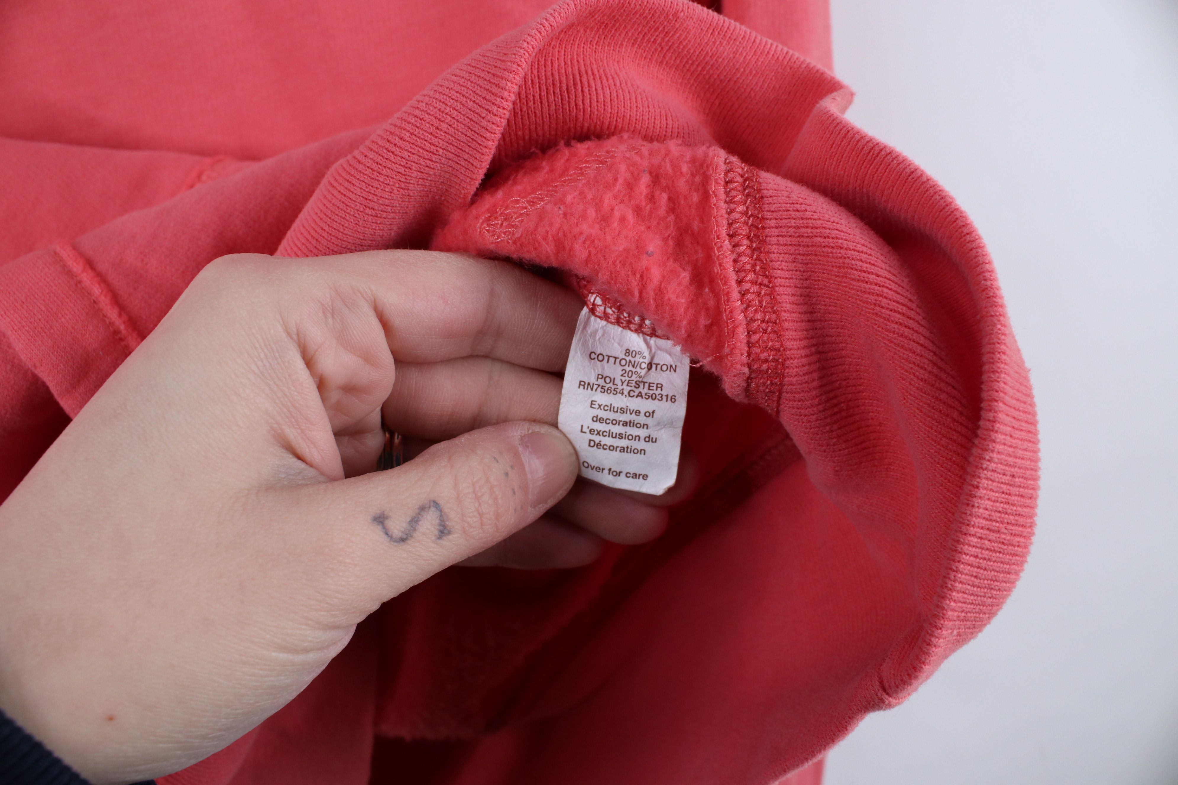 Abercrombie & Fitch × Vintage Vintage 90s Y2K Abercrombie & Fitch Script Hoodie Pink Size L / US 10 / IT 46 - 9 Thumbnail