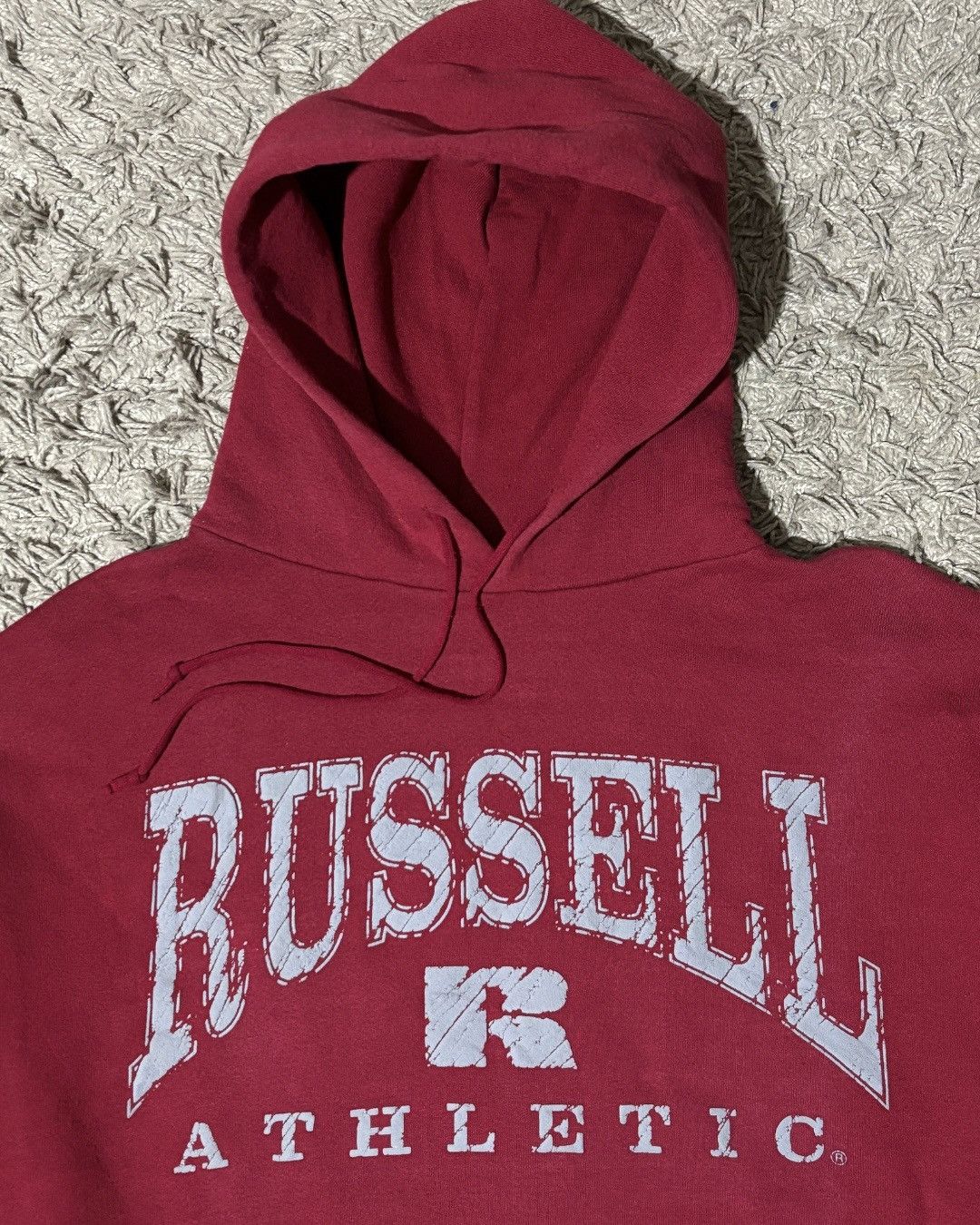 Russell Athletic 1990’s Russell Athletic “Spellout” Red Hoodie Size US XL / EU 56 / 4 - 3 Thumbnail