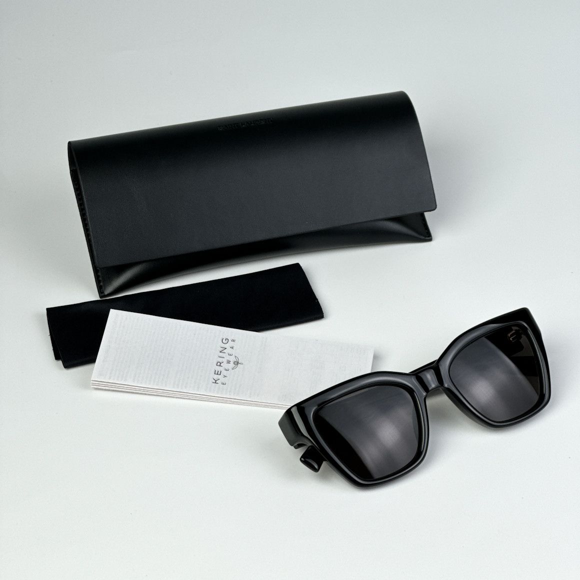 Saint Laurent Paris NEW Saint Laurent SL641 001 Black Cat Eye Unisex Sunglasses Size ONE SIZE - 10 Thumbnail