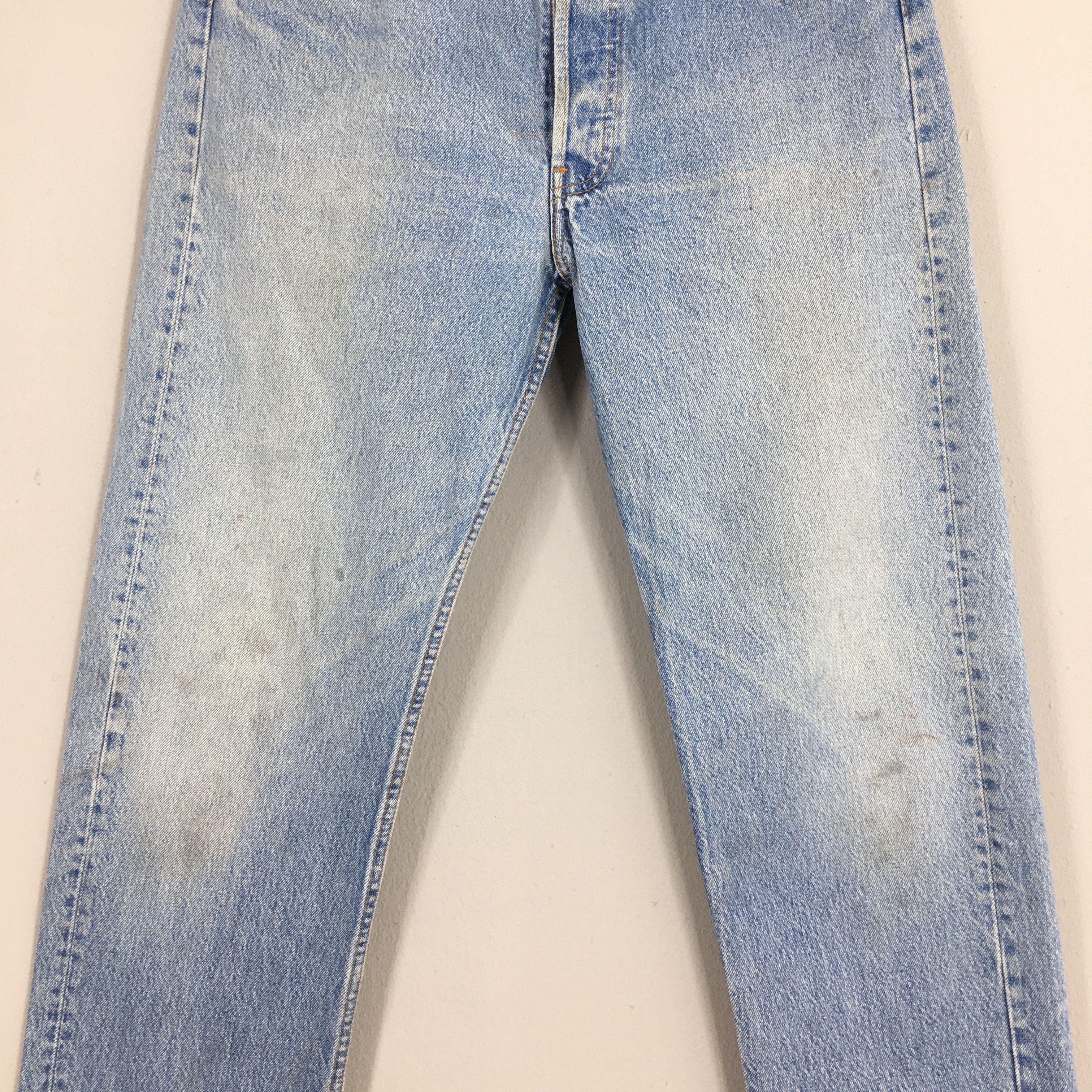 Levi's Size 31x30 Vintage 90s Levi's 501 Faded Blue Jeans S1296 Size US 31 - 3 Thumbnail