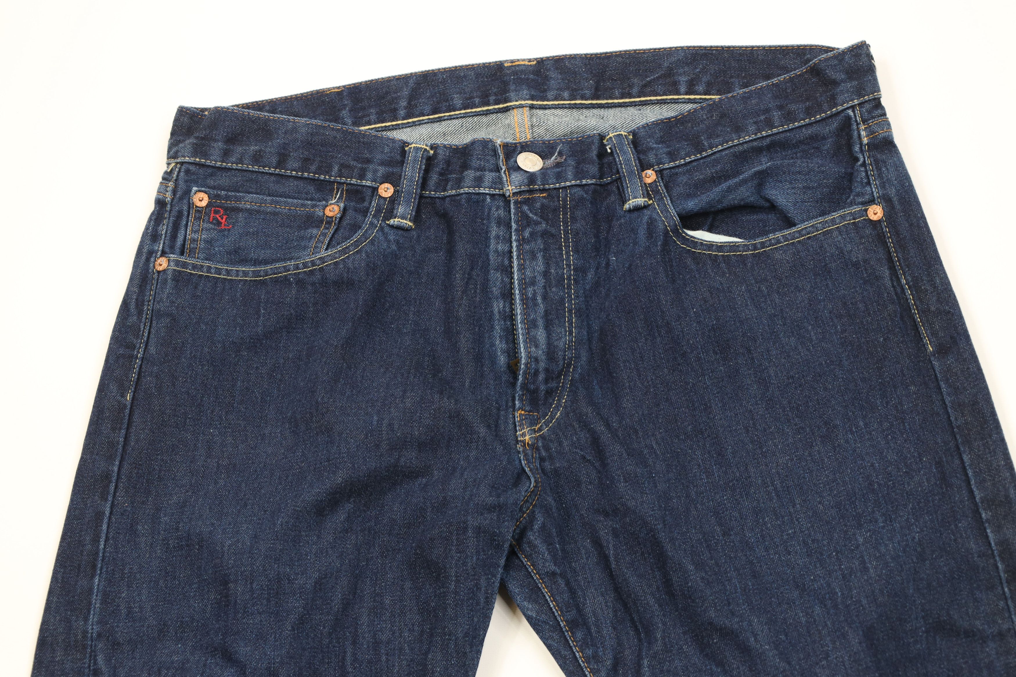Ralph Lauren Vintage Ralph Lauren 018 Slim Straight Leg Denim Jeans Blue Size US 34 / EU 50 - 2 Thumbnail