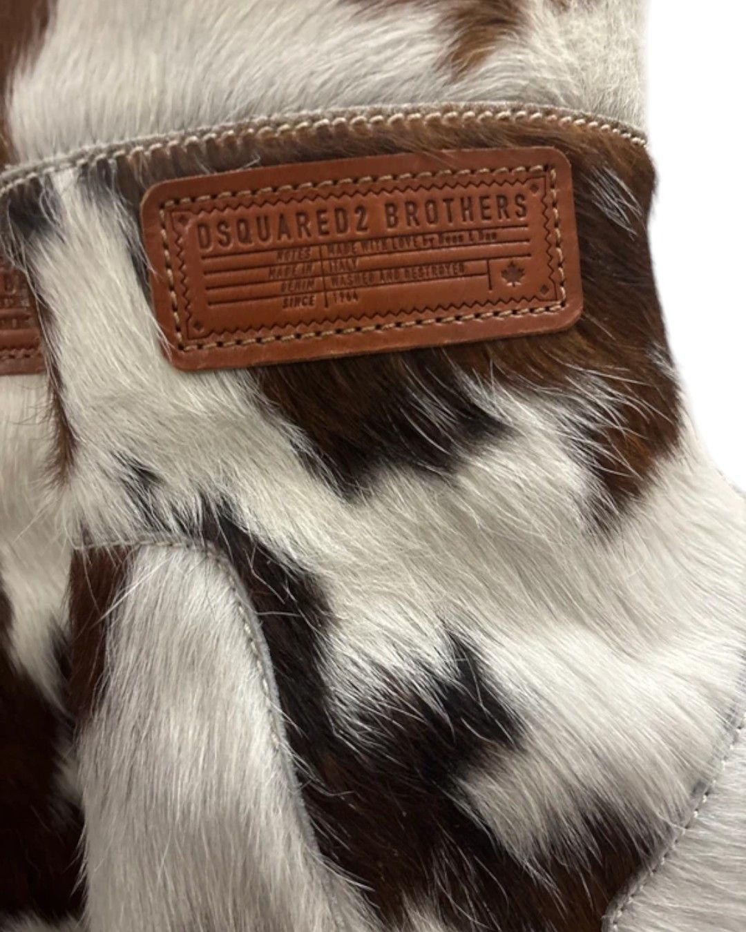 Dsquared2 LONG HAIRED COWHIDE CALFSKIN ANKLE BOOTS Size US 6.5 / IT 36.5 - 7 Thumbnail