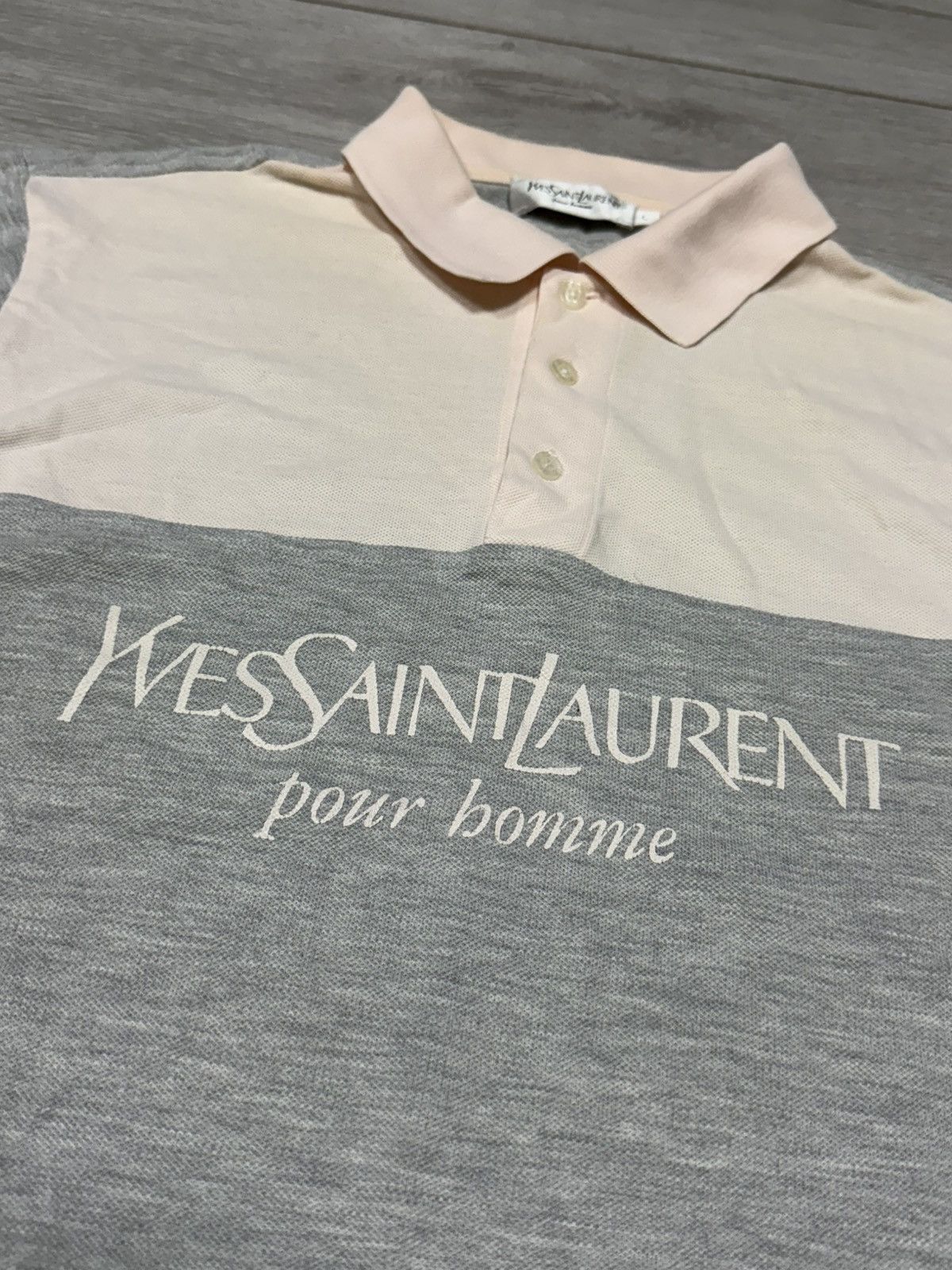 Yves Saint Laurent Yves Saint Laurent pour homme YSL big logo polo stripes Size US L / EU 52-54 / 3 - 2 Thumbnail