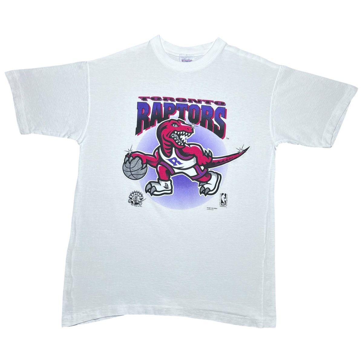 Logo 7 Vintage 1994 NBA Toronto Raptors Logo 7 Big Print T-Shirt Size US L / EU 52-54 / 3 - 1 Thumbnail