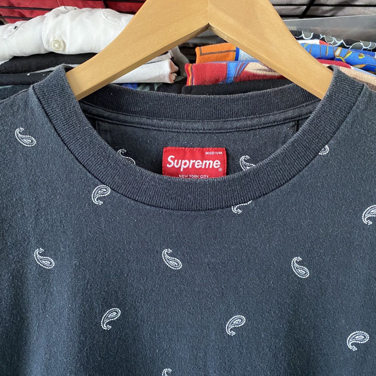 Supreme Vintage Supreme Shirt Paisley Longsleeve Top Black 2005 Size US M / EU 48-50 / 2 - 2 Thumbnail