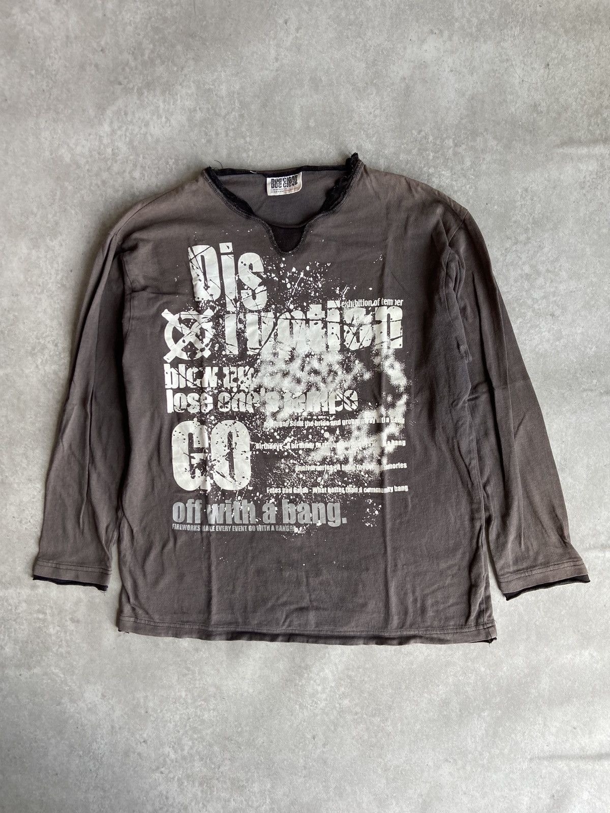 If Six Was Nine × Japanese Brand × Le Grande Bleu (L.G.B.) Dog Cigar Double Layer Affliction Longsleeve Size US L / EU 52-54 / 3 - 1 Thumbnail