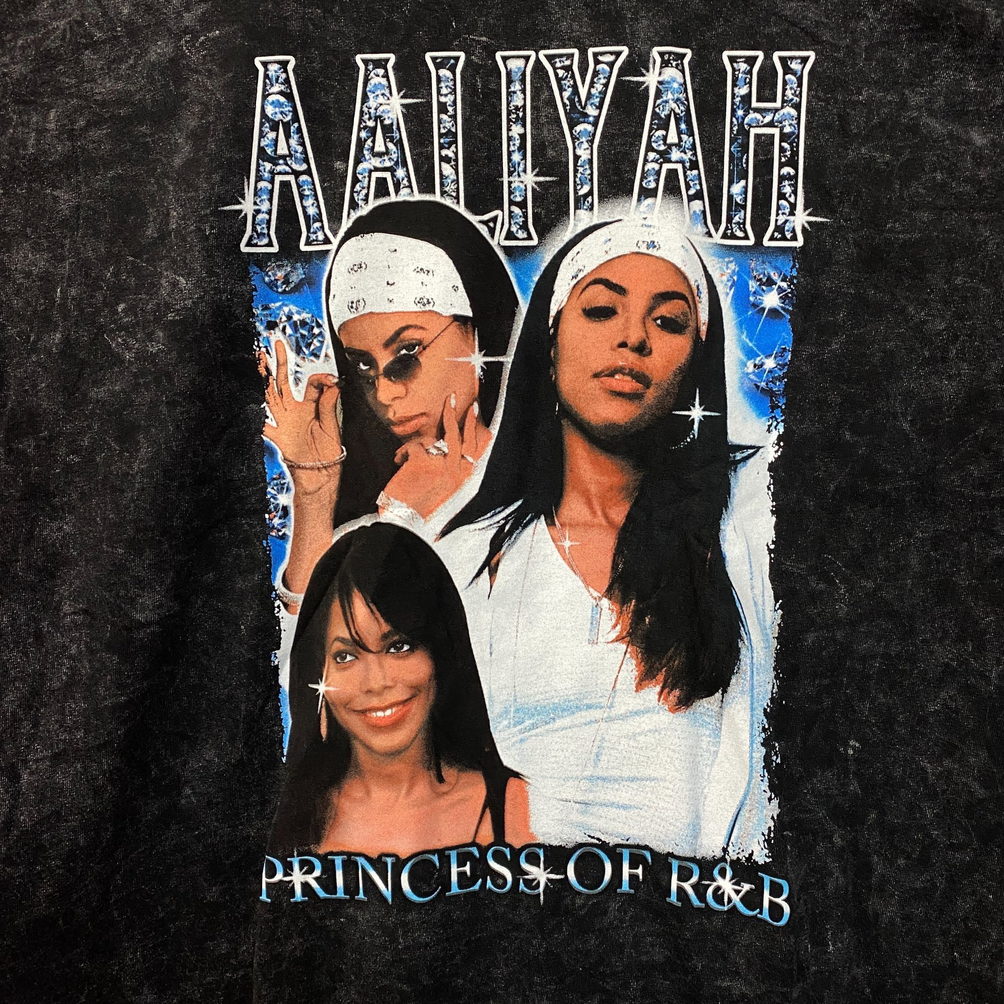 Rap Tees Aaliyah Princess Of RnB mineral Wash Tshirt size XL Size US XL / EU 56 / 4 - 2 Thumbnail