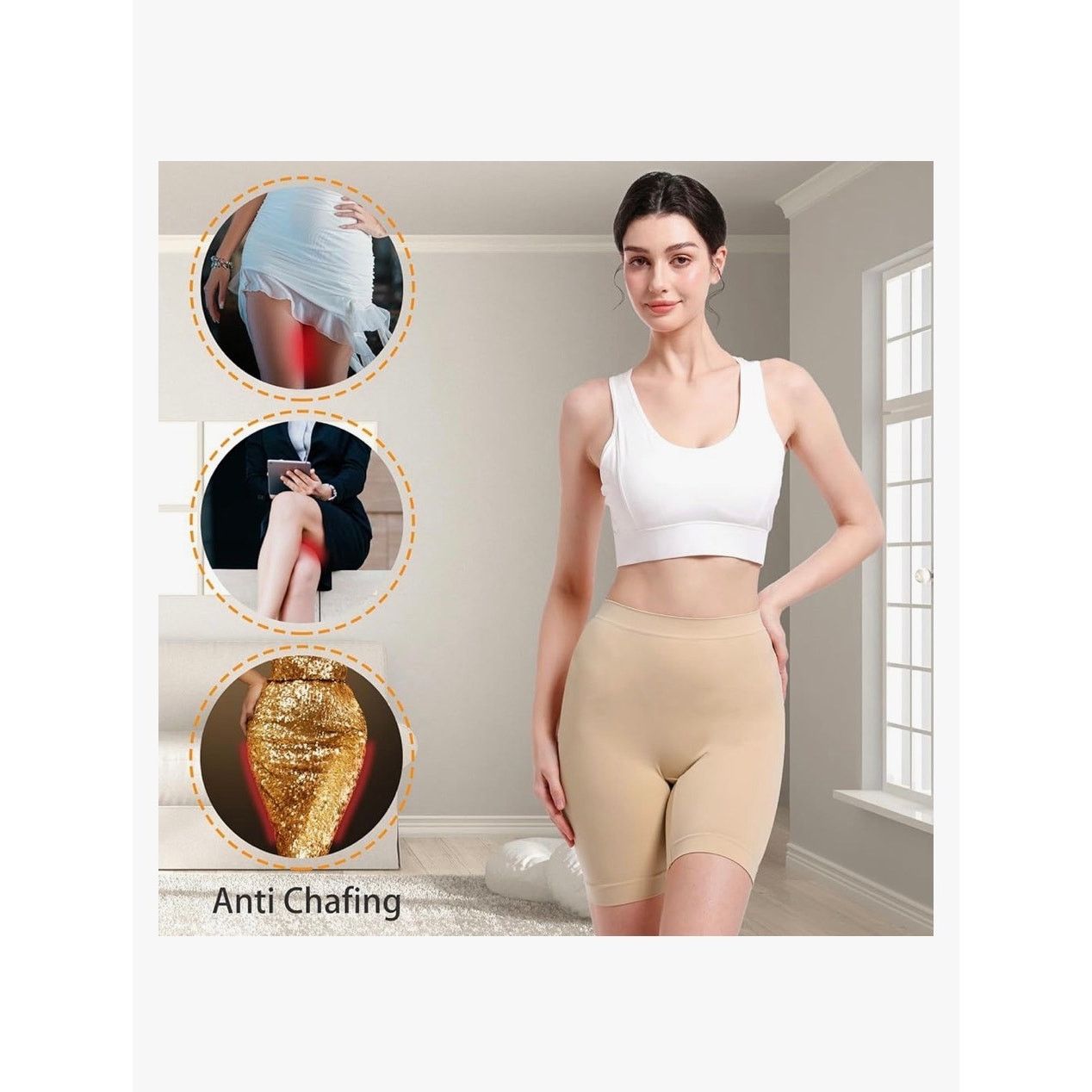 The Unbranded Brand Slip Shorts for Under Dresses Anti Chafing High Waisted Size 27" / US 4 / IT 40 - 3 Thumbnail