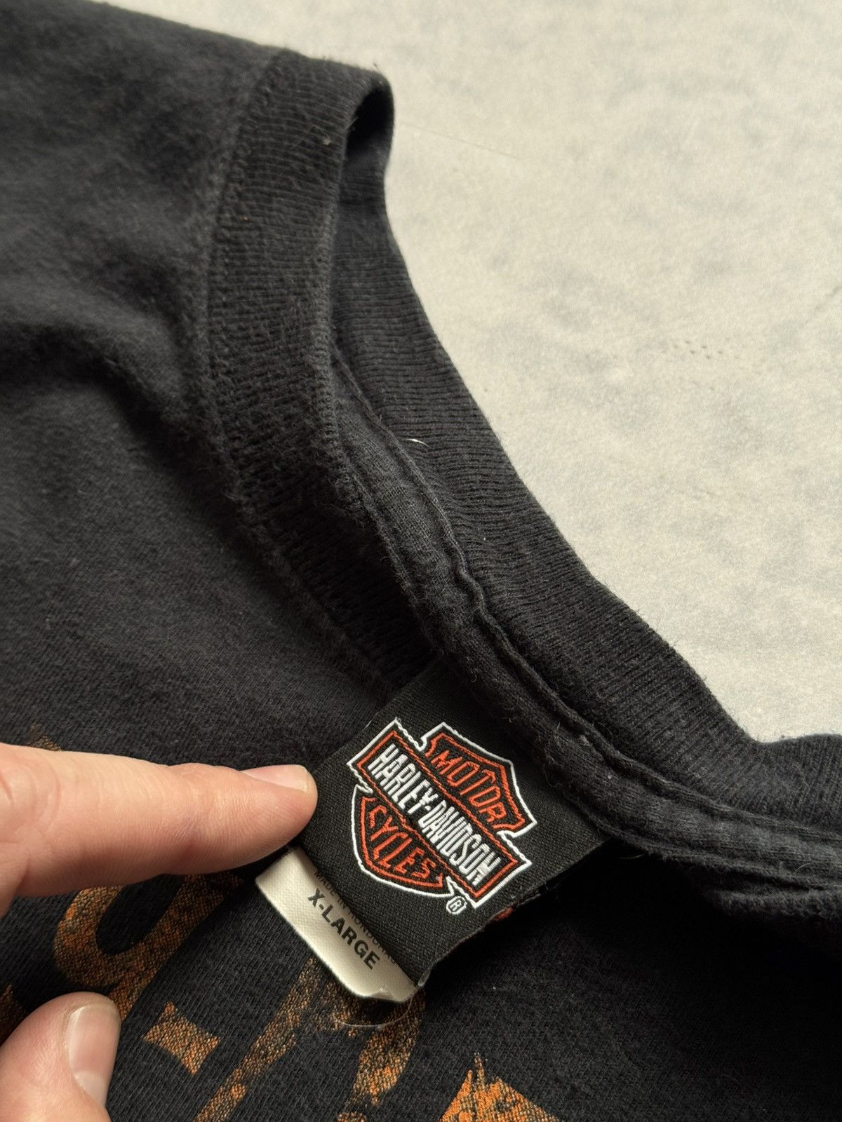 Harley Davidson × Vintage Harley Davidson 2014 tee MOTO big logo Swansea Size US XL / EU 56 / 4 - 5 Thumbnail