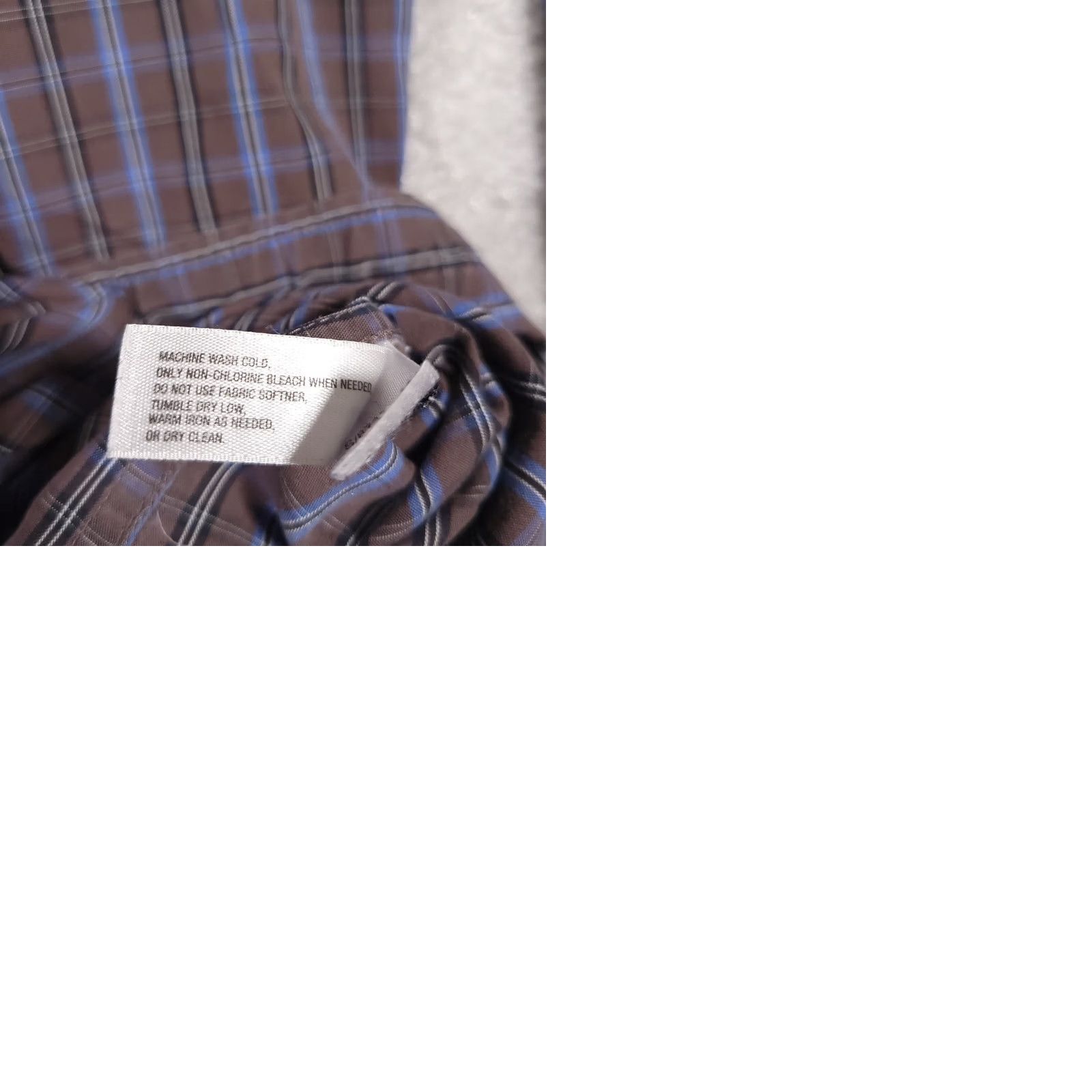 Gap Gap Button Up Shirt Mens Large 16-16.5 Brown Blue Check Long Sleeve Non-Iron Pocket Casual Workwear Shirt Size US L / EU 52-54 / 3 - 9 Thumbnail