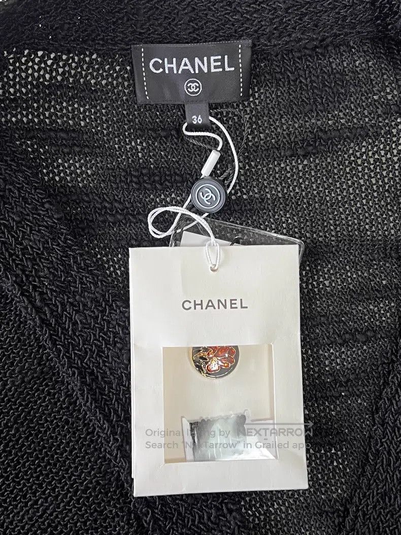 Chanel Chanel Black knitted cardigan coat Size XS / US 0-2 / IT 36-38 - 7 Thumbnail