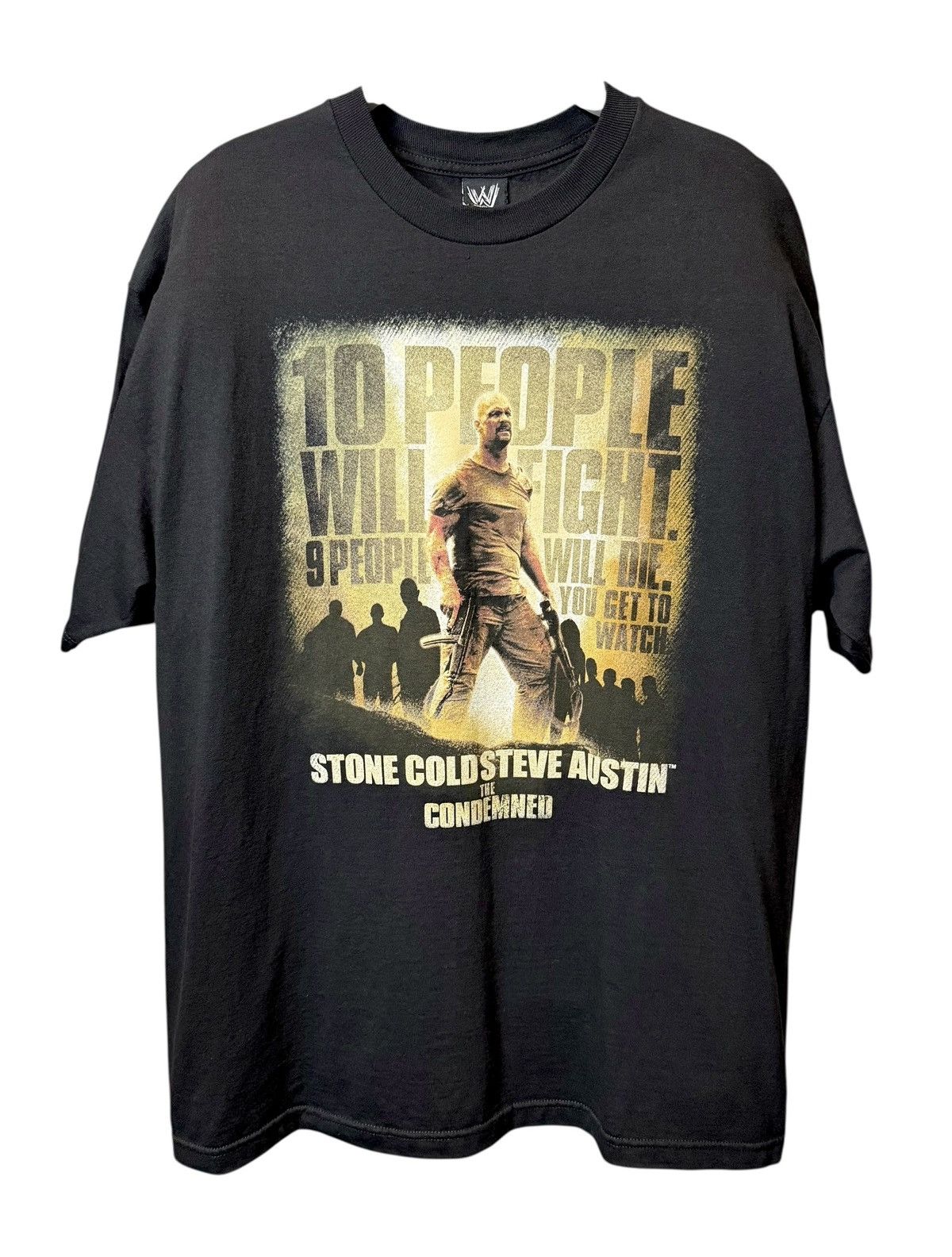 WWE × WWF 2007 Stone Cold 'The Condemned' Movie Promo T-Shirt, Size XL Size US XL / EU 56 / 4 - 1 Thumbnail