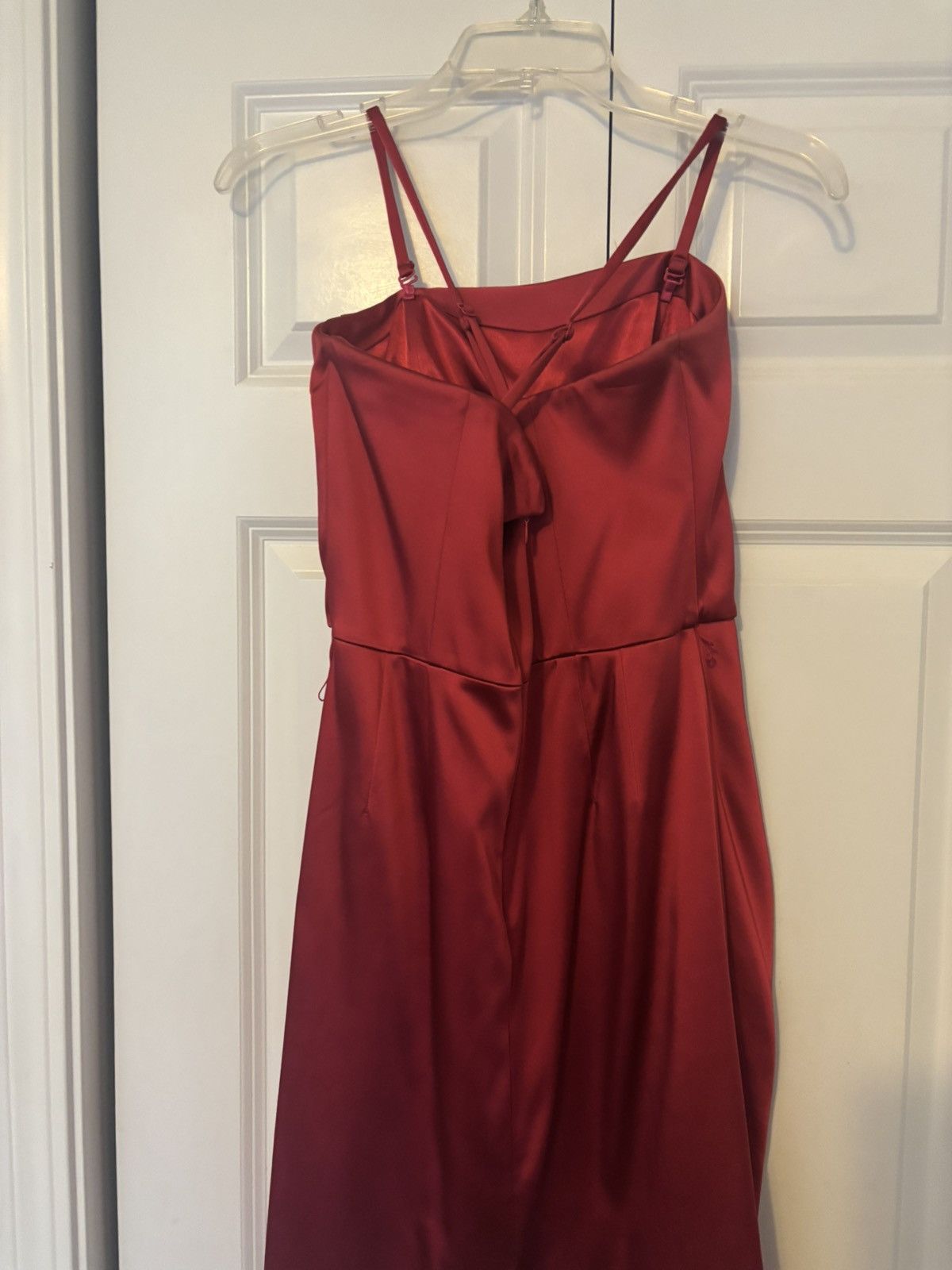 White House Black Market Red Satin Mini Dress White House Black Market size 2 New Size XS / US 0-2 / IT 36-38 - 5 Thumbnail
