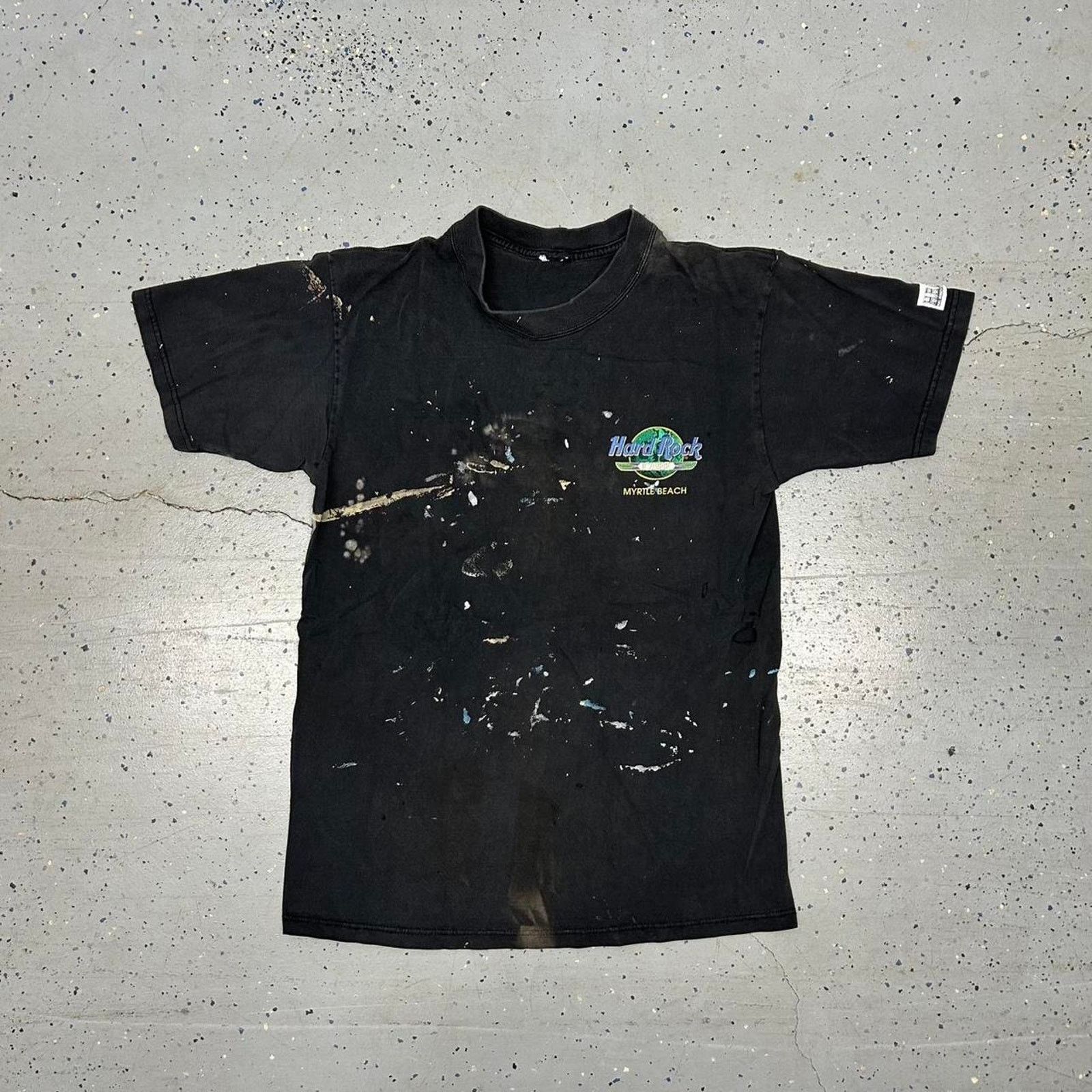 Hard Rock Cafe VTG hard rock cafe black t-shirt with yellow/green graphic Size US L / EU 52-54 / 3 - 4 Thumbnail