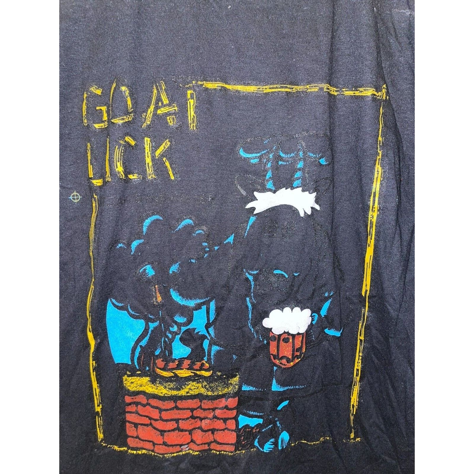 Jerzees Vintage Beer Shirt Goat Lick Lake Tahoe Test Print Tee 90s M Size US M / EU 48-50 / 2 - 2 Thumbnail