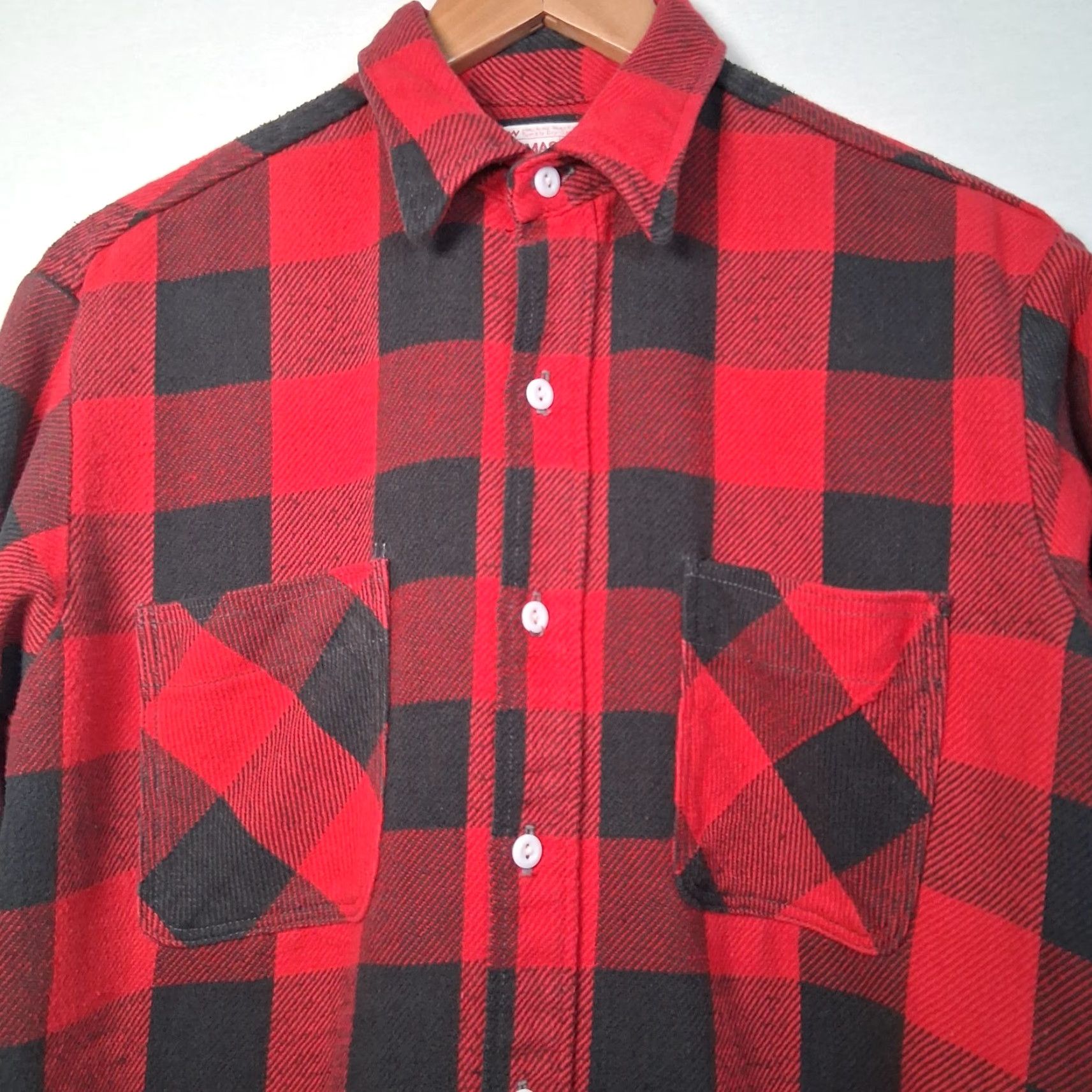 JCPenney VINTAGE JC Penney Big Mac Flannel Shirt Men M Tall Red Buffalo Plaid Workwear Shirt Size US M / EU 48-50 / 2 - 3 Thumbnail
