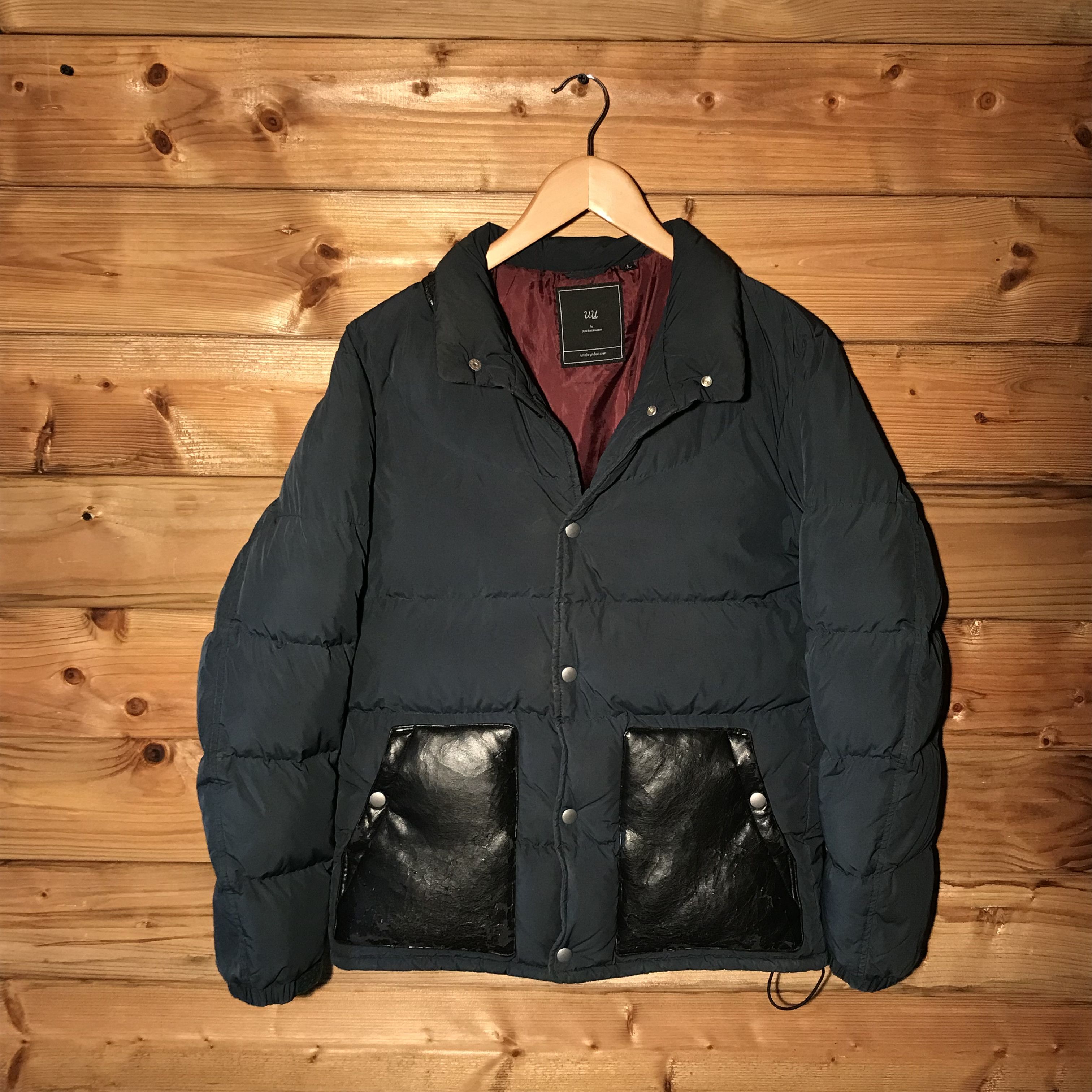 image of 2012 Undercover Jun Takahashi X Uniqlo Panel Puffer Jacket in Navy, Men's (Size Small)