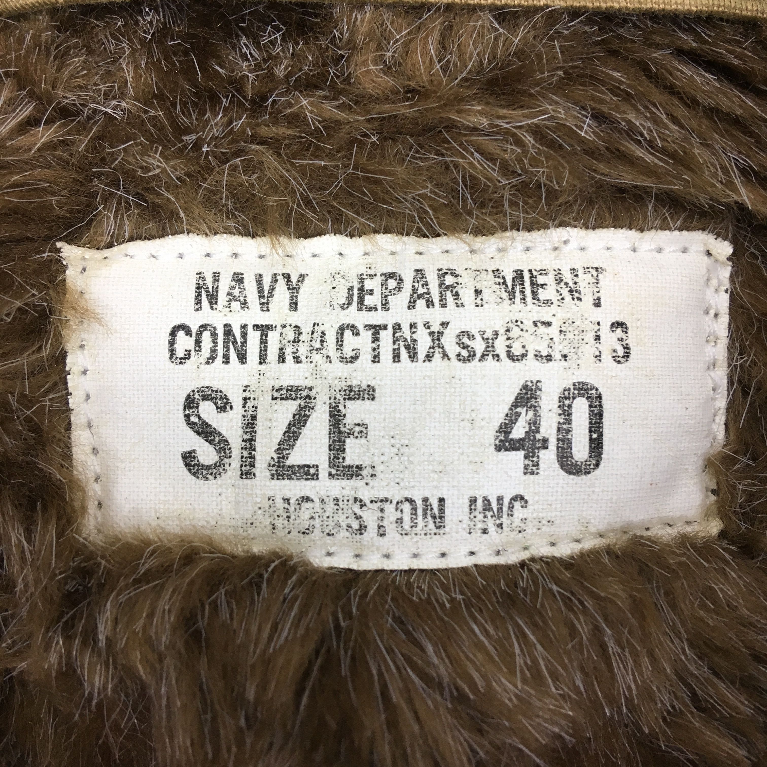 Japanese Brand Vintage 90's Houston Japan Faux Fur USN Navy Army Jacket Size US M / EU 48-50 / 2 - 14 Thumbnail