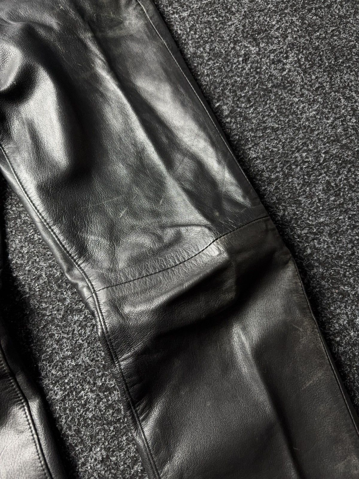 Leather Y2K Vintage Leather Pants Opium Style Alt Biker USA Rare Size US 28 / EU 44 - 6 Thumbnail
