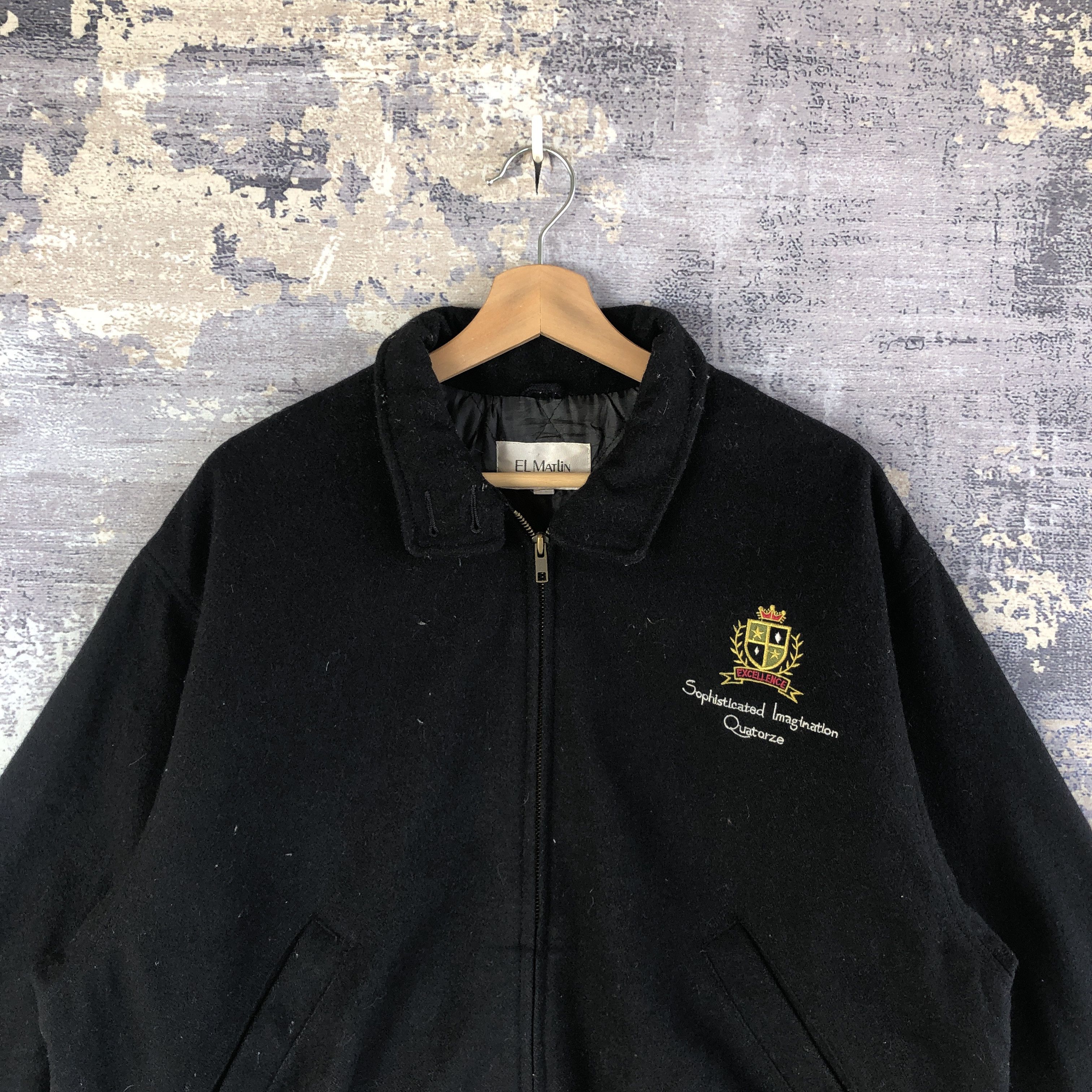 Vintage Vintage El Matlin Baseball Japanese Wool Bomber Jacket Size US XL / EU 56 / 4 - 3 Thumbnail