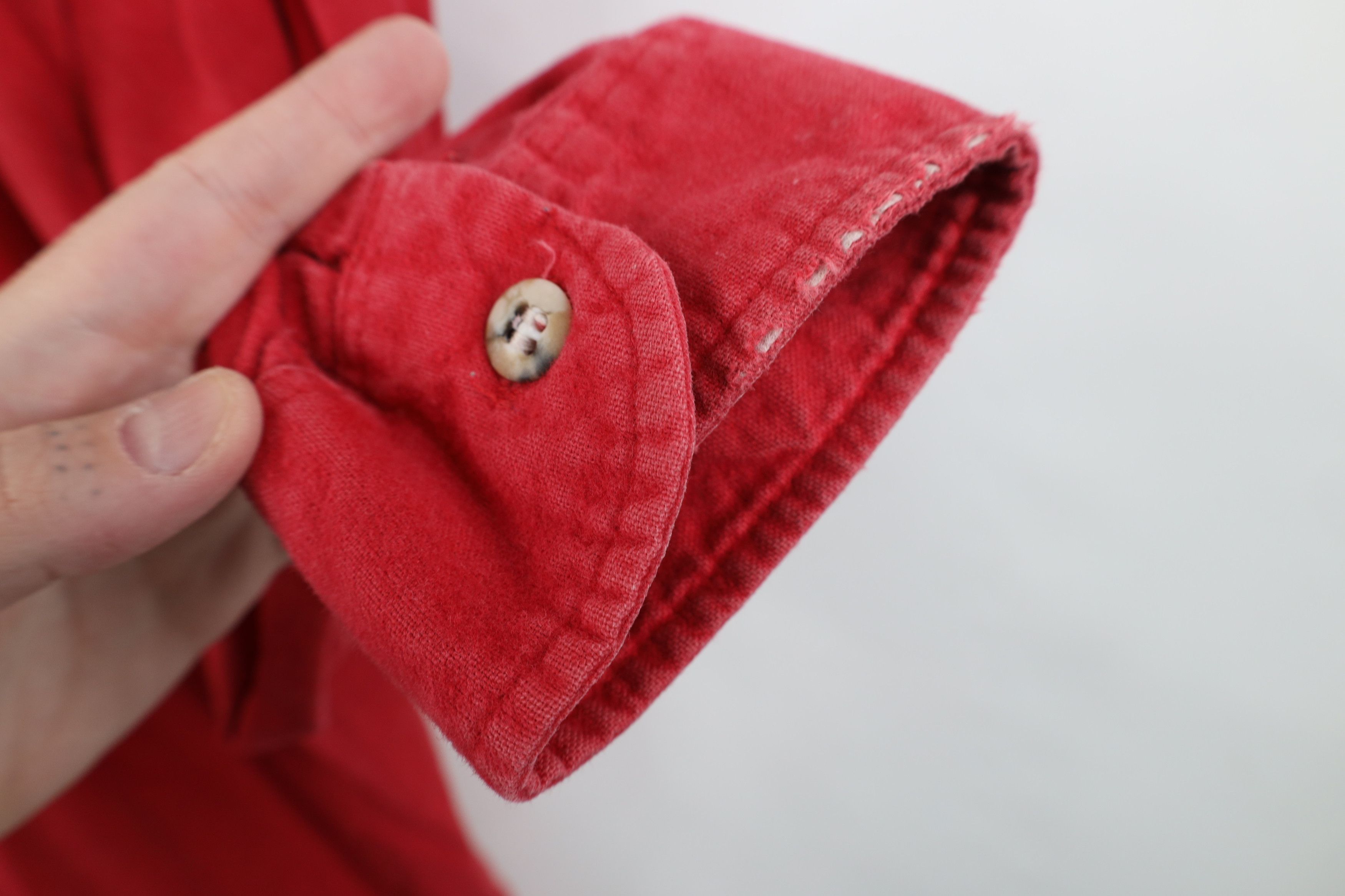 Vintage Vintage 70s OshKosh B'Gosh Cloth Button Shirt Red USA Size US XL / EU 56 / 4 - 5 Thumbnail