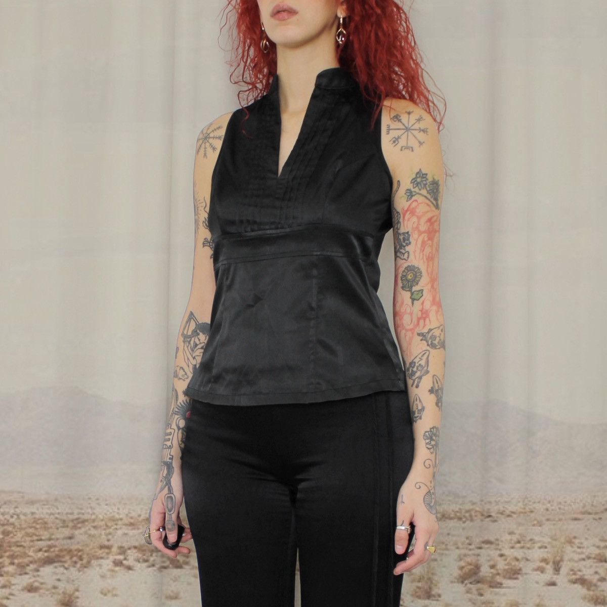 Other 🖤BLACK SATIN TOP🖤 Size S / US 4 / IT 40 - 2 Thumbnail