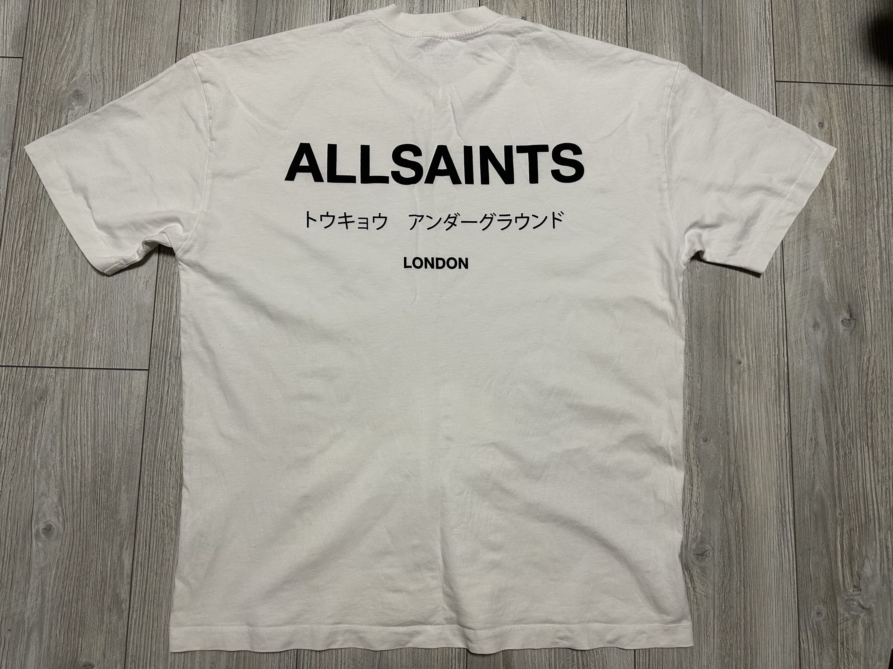 Allsaints AllSaints London Underground Crew White Big Logo T-shirt Size US L / EU 52-54 / 3 - 1 Thumbnail