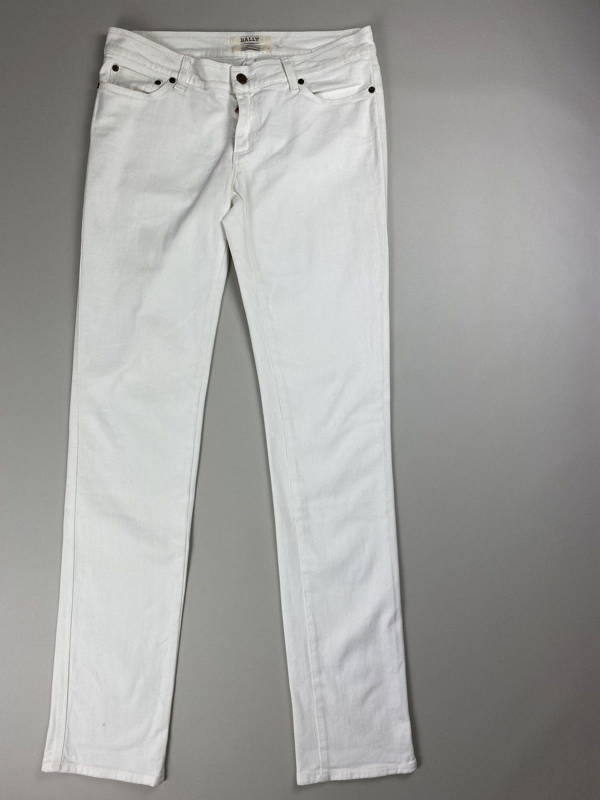 Bally Bally Ladies denim jeans size US 10 IT 44 white Size 32" / US 10 / IT 46 - 3 Thumbnail