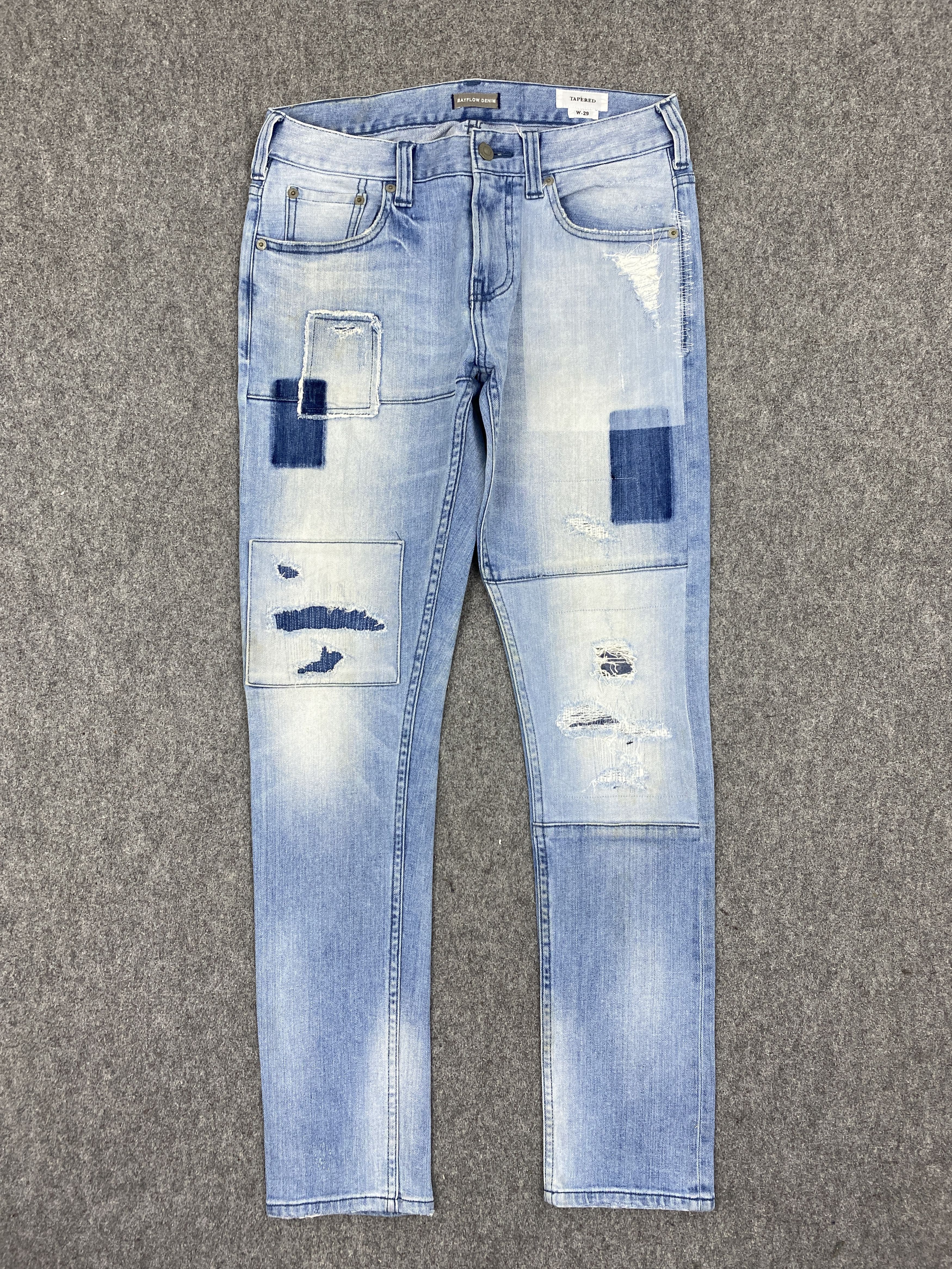 Japanese Brand Vintage Bayflow Denim Patches Skinny Jeans DP2720 Size US 30 / EU 46 - 1 Thumbnail