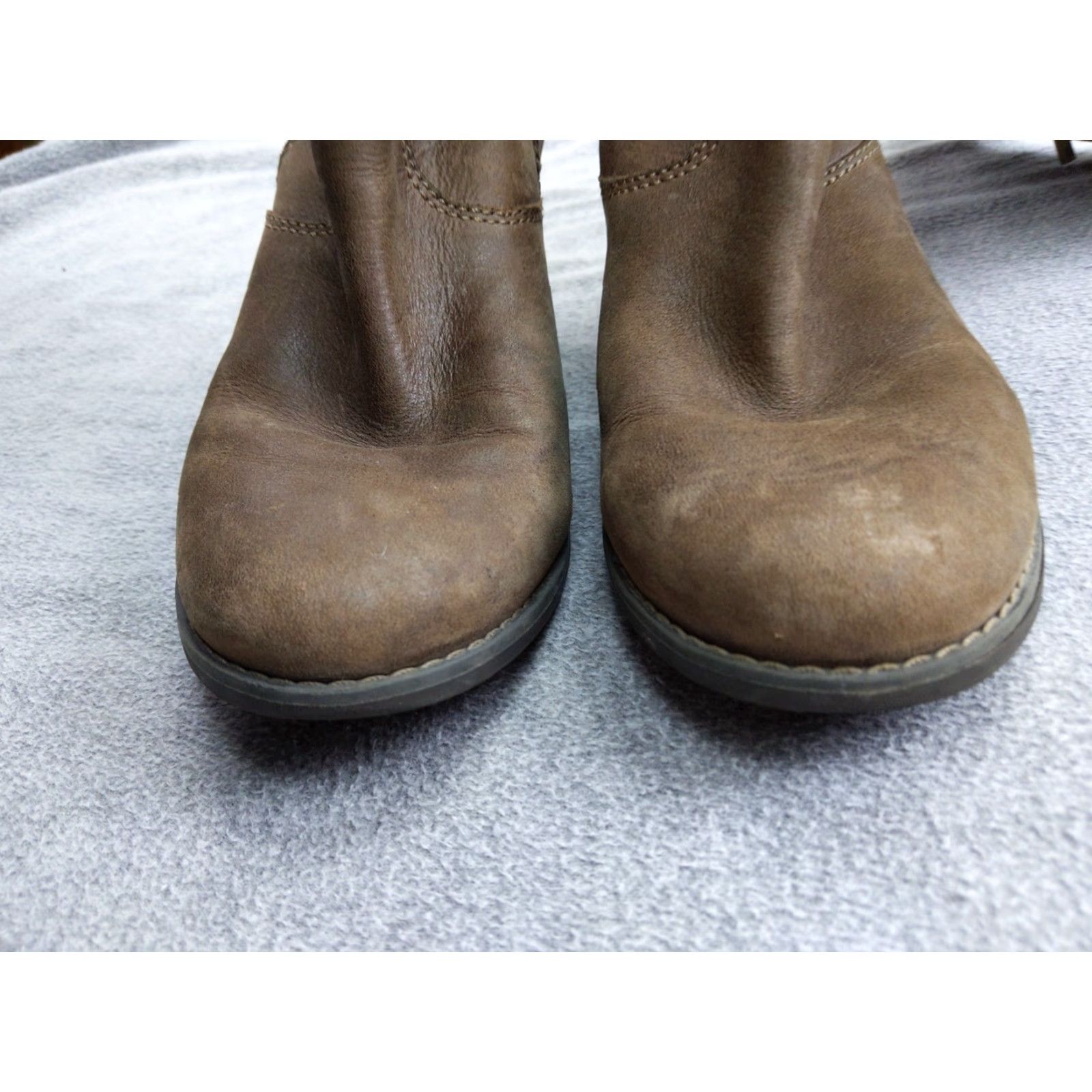 Clarks Clarks Boots Womens Size 7.5 Brown Leather Suede Tall Zip Heeled Stacked Heel Riding Boot Kansas? Size US 8 / IT 38 - 4 Thumbnail