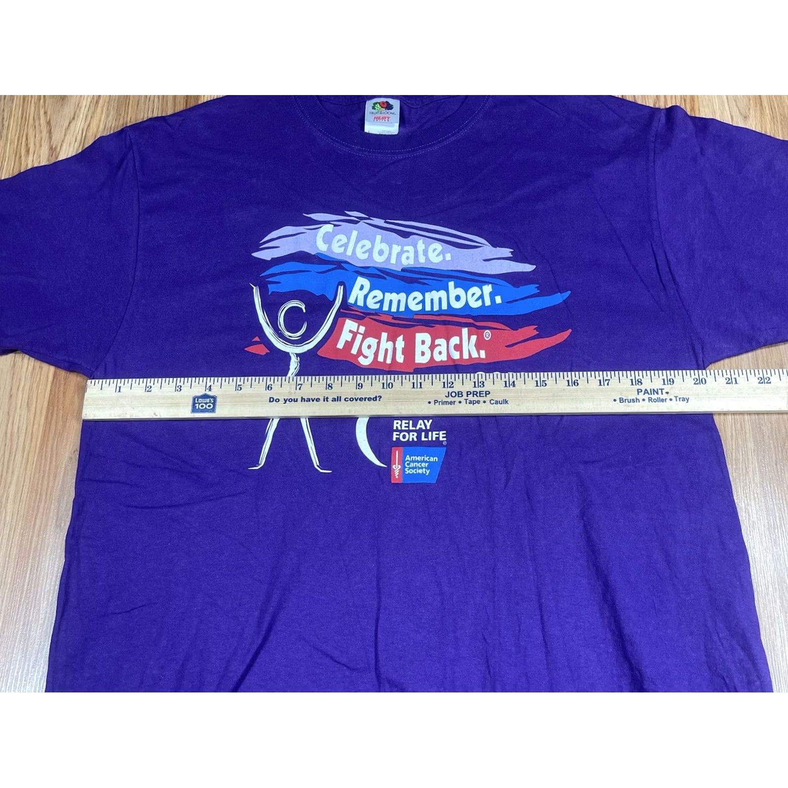 Fruit Of The Loom Fruit of the Loom CrewNeck T-Shirt Men’s L Purple Heavy Cotton Regular Fit Short Sleeve Crew Neck Adult Large Shirt Shirt Mens Purple fonts? Size US L / EU 52-54 / 3 - 5 Thumbnail