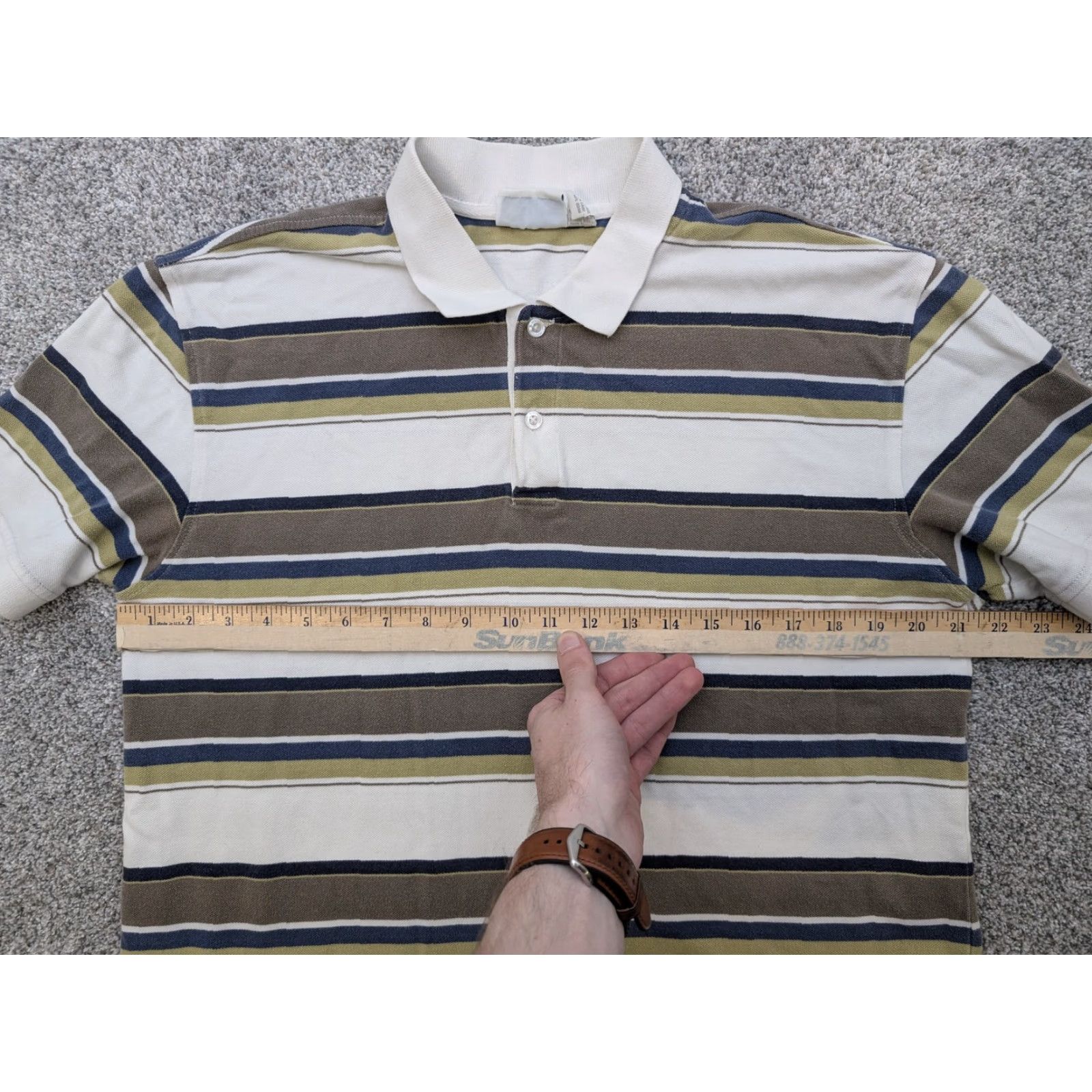 Vintage Aeropostale Polo Shirt Mens Large Striped Preppy Retro Y2K Mallcore Streetwear Size US L / EU 52-54 / 3 - 3 Thumbnail
