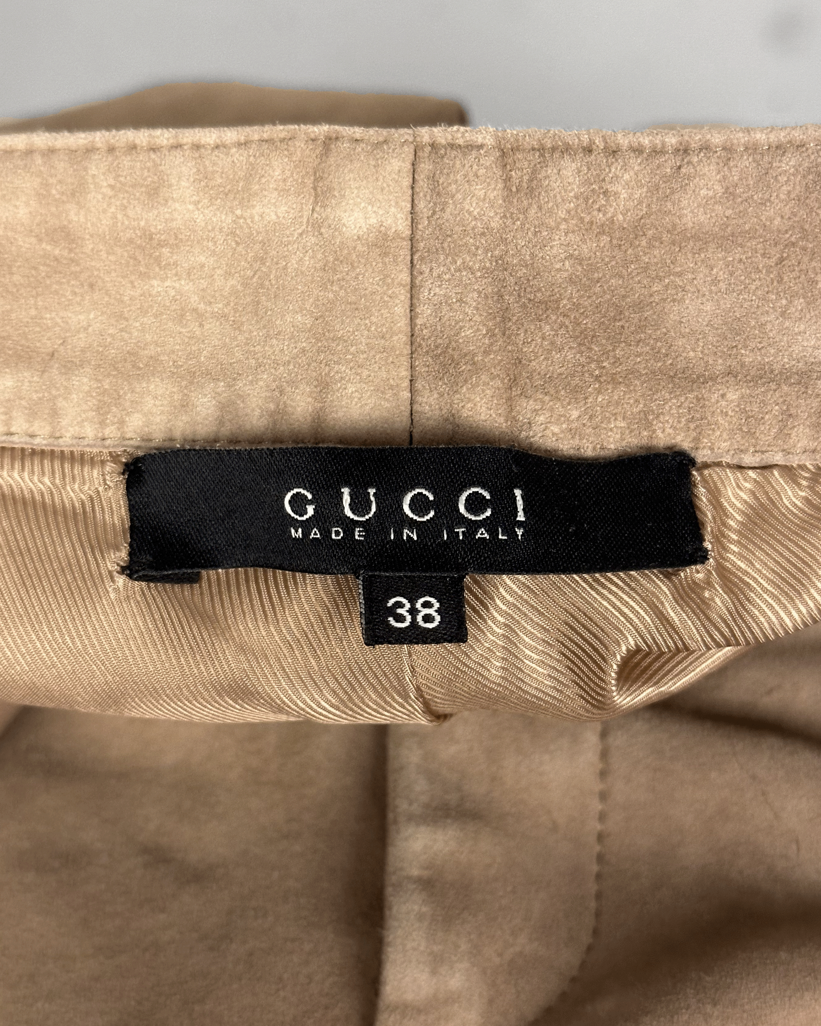 Gucci Gucci Tom Ford Beige Leather Flared Pants Size US 28 / EU 44 - 8 Thumbnail