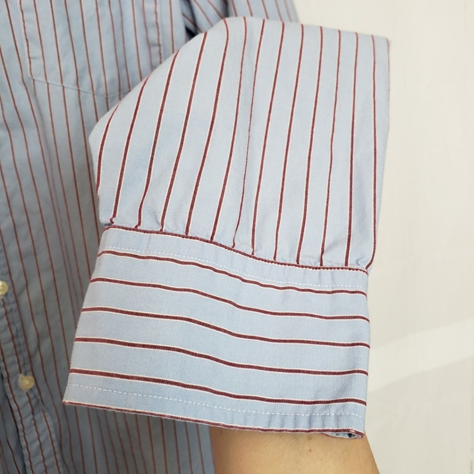 Other J Crew Blue Striped Button Casual Dress Shirt XL Size US XL / EU 56 / 4 - 6 Thumbnail