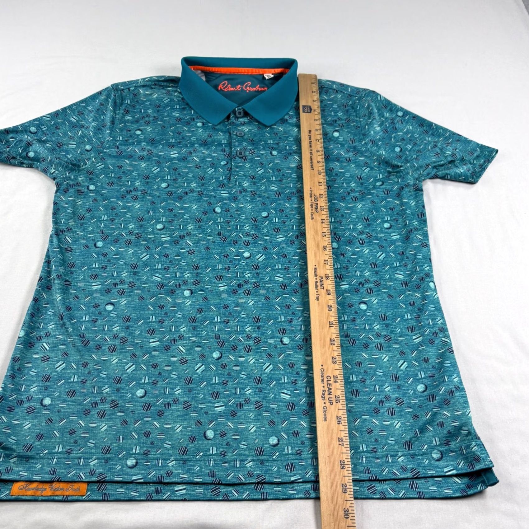 Robert Graham Robert Graham Shirt Mens XL Blue Geometric Performance Stretch Polo Golf Shirt Size US XL / EU 56 / 4 - 5 Thumbnail