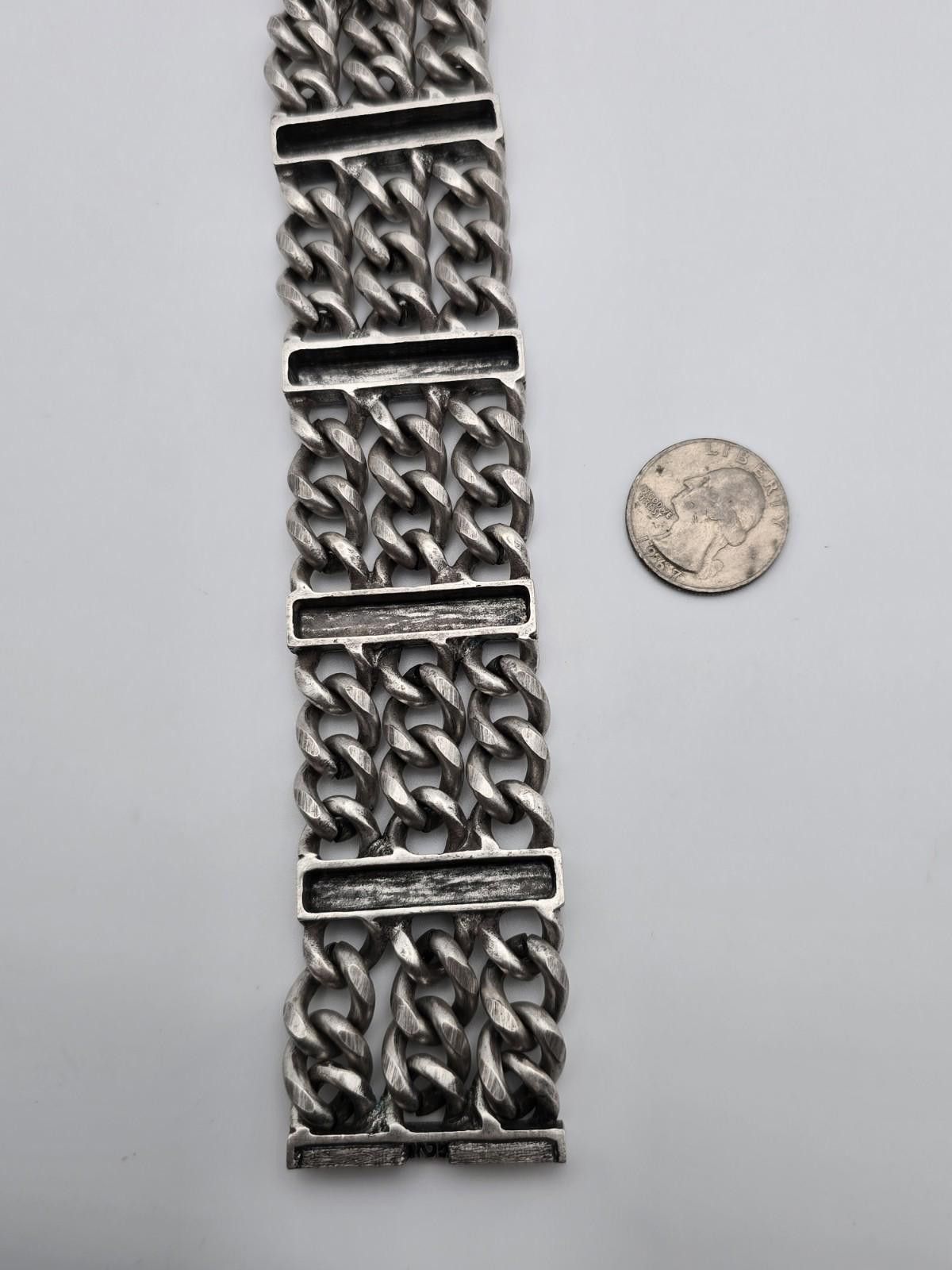 TATRAS Tat2 Designs Chain Bracelet 7 Length, 1.5 Wide Gold Plated Size ONE SIZE - 4 Thumbnail