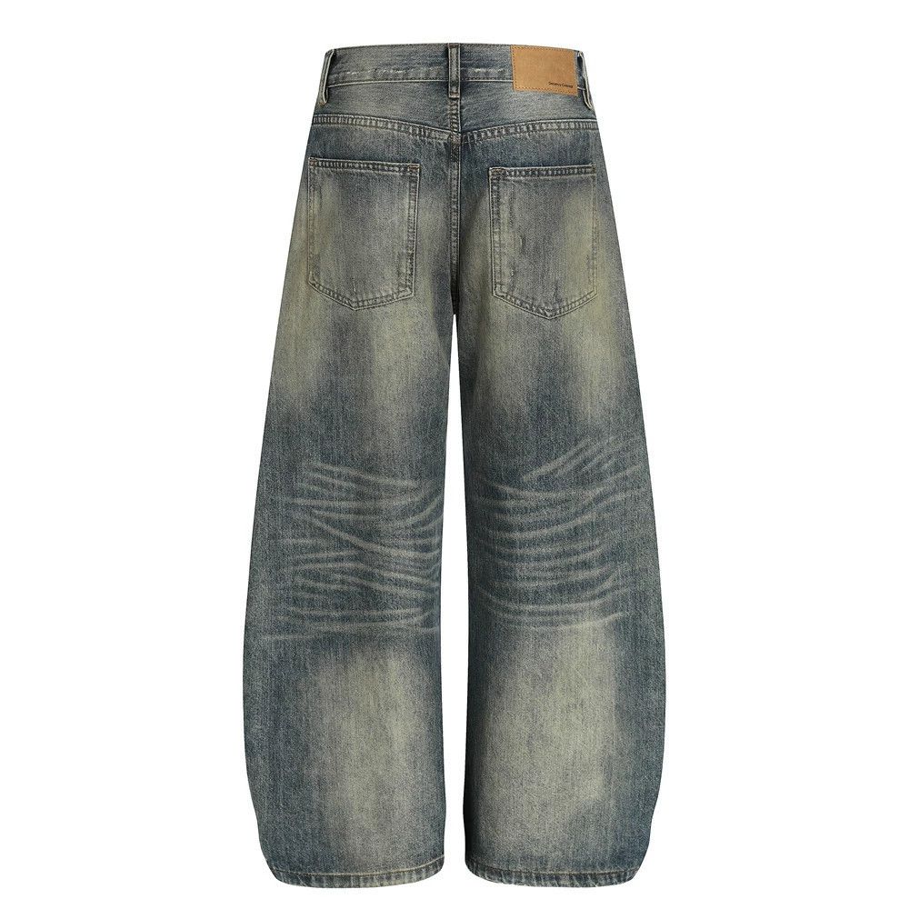 Vintage Men's loose vintage washed distressed scimitar jeans Size US 32 / EU 48 - 3 Thumbnail