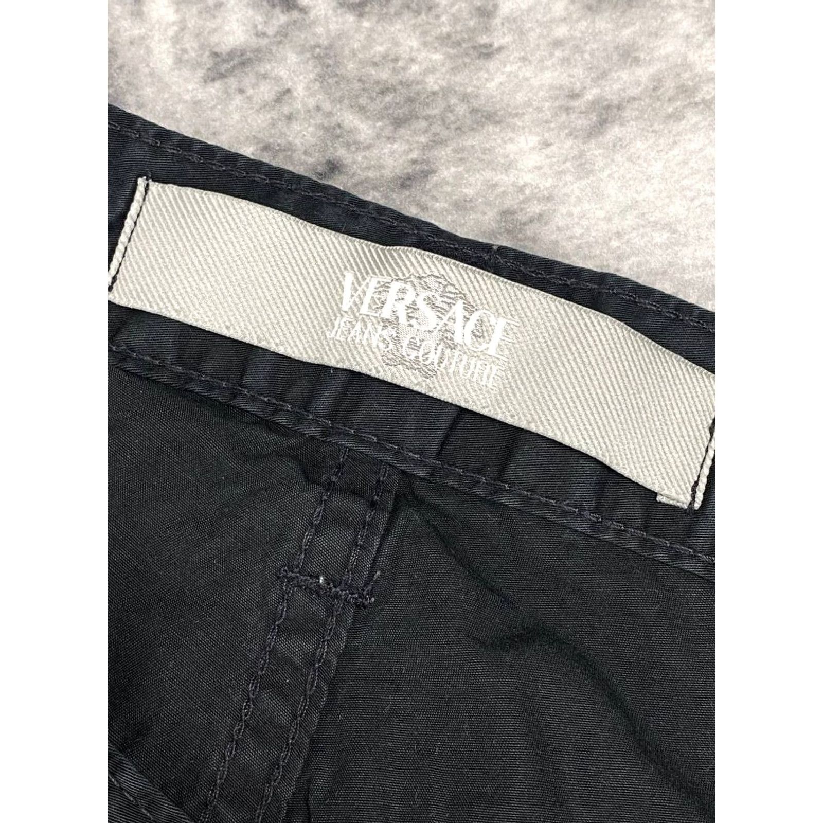 Versace VINTAGE Versace Jeans Couture Pants Men 33 Black Dress Pants Straight Leg 5-Pocket Logo Brand Unbranded Vintage Yes Size 33 Black Mens Size US 33 - 5 Thumbnail