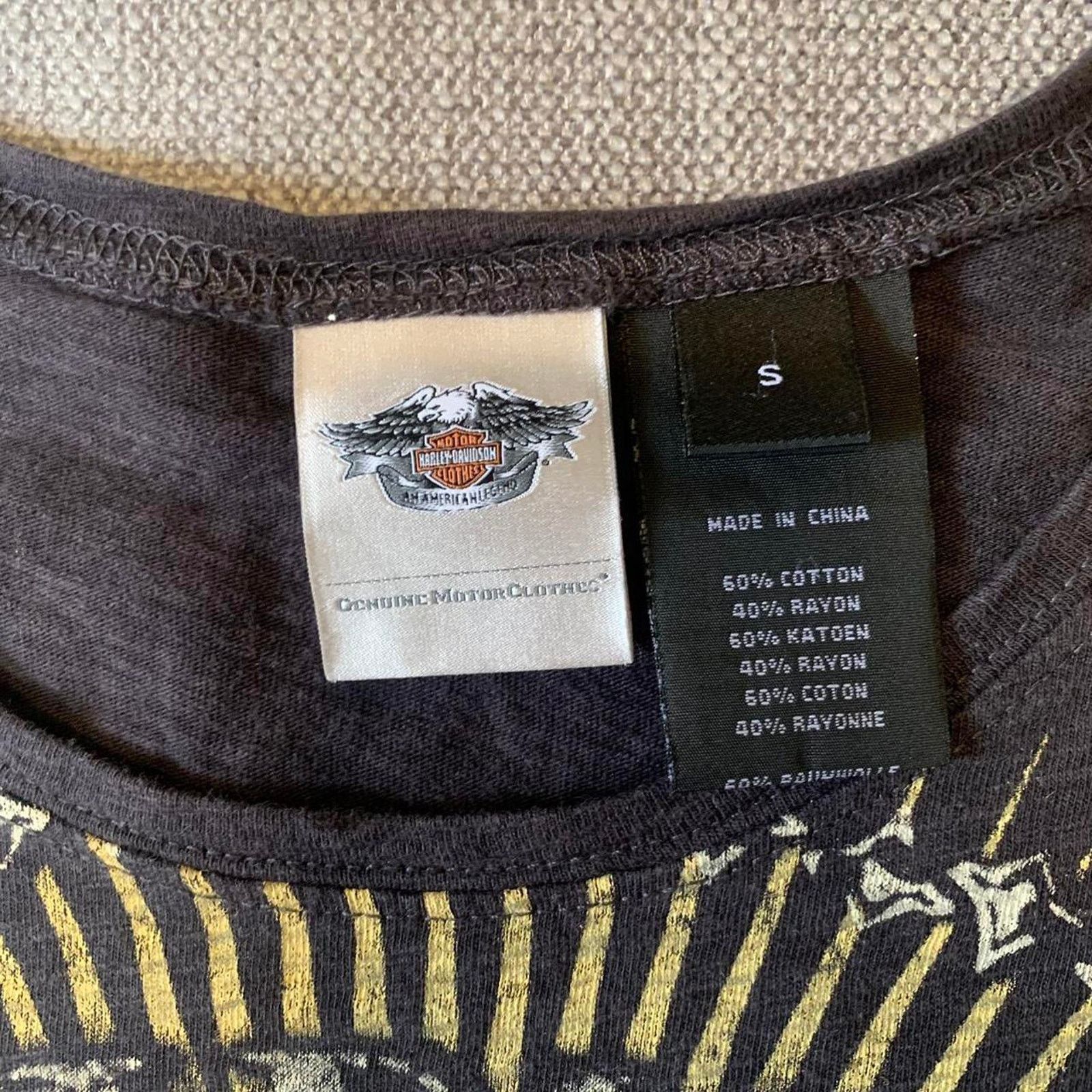 Harley Davidson Y2K Harley Davidson skull Top Size S / US 4 / IT 40 - 8 Thumbnail