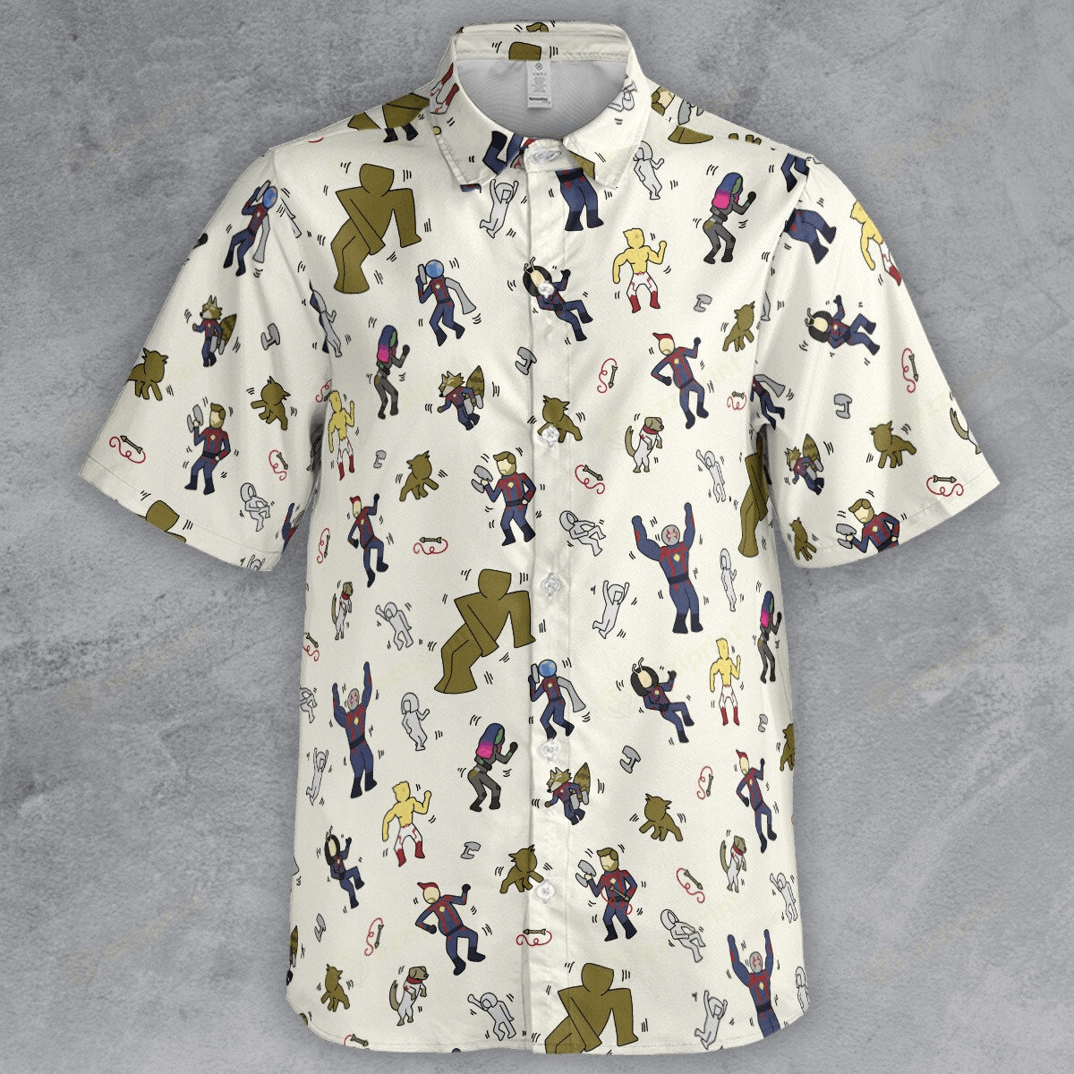 The Unbranded Brand Guardians Of The Galaxy Dance Move Button Down Shirt Size US M / EU 48-50 / 2 - 2 Thumbnail