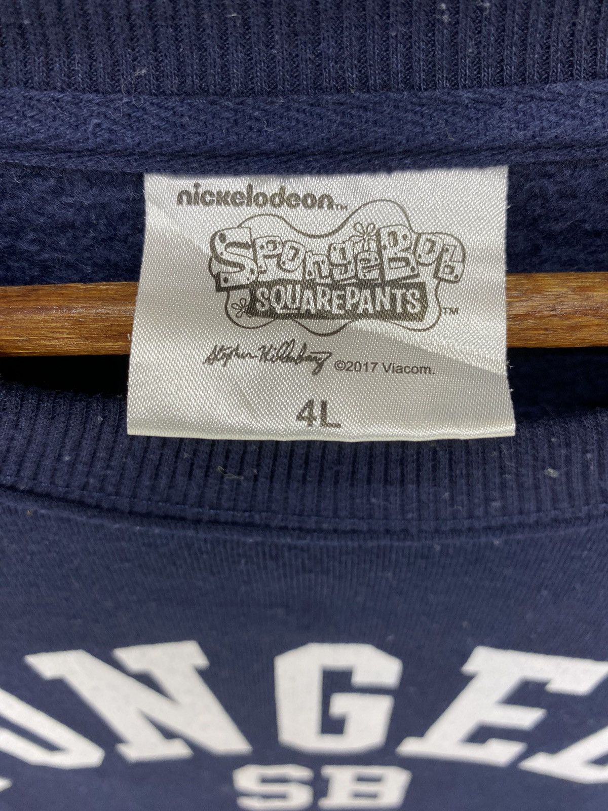 Cartoon Network Spongebob Squarepants Sweatshirt Big Logo Spellout Size 4L Size US L / EU 52-54 / 3 - 7 Thumbnail