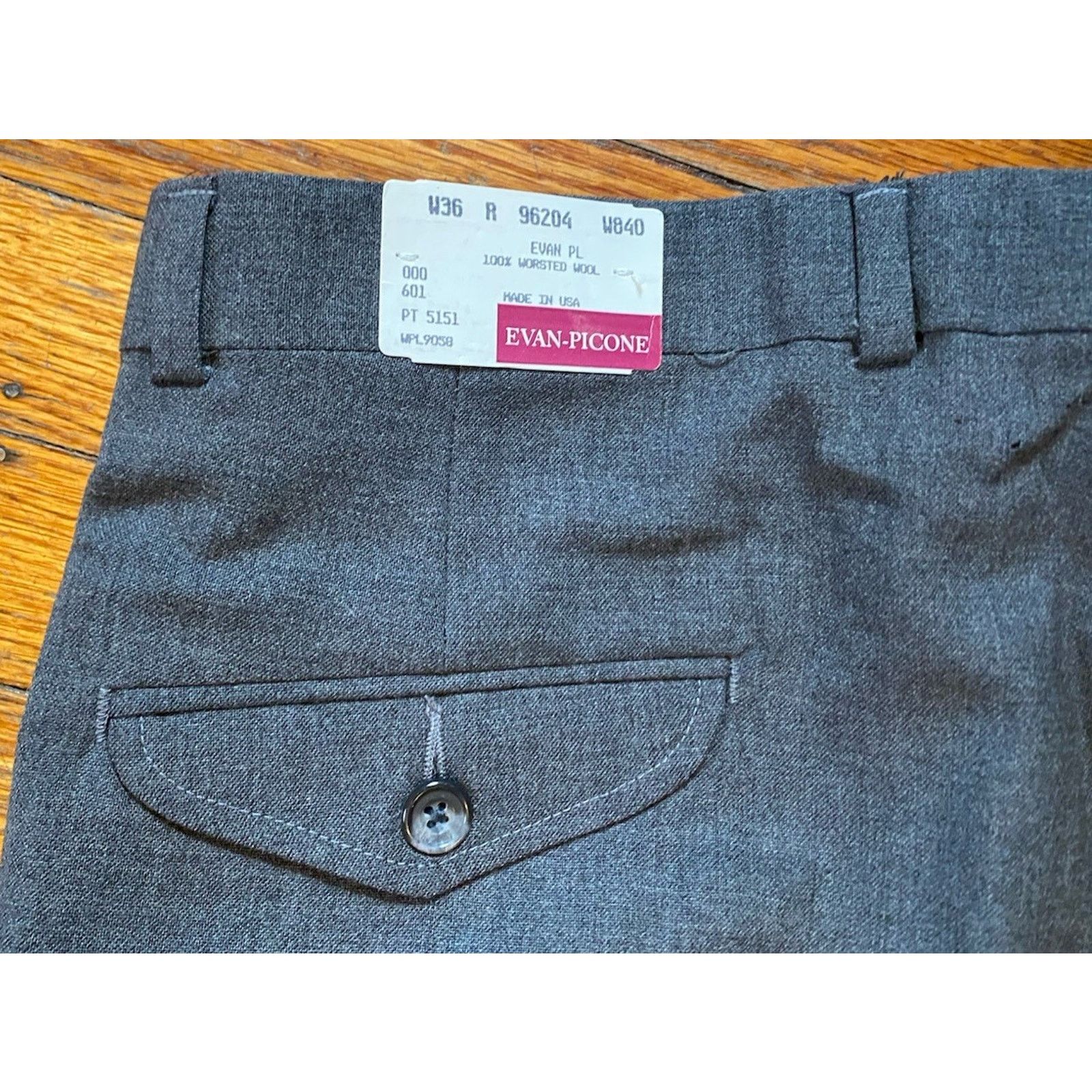 Evan Picone NEW USA Evan Picone Men’s Pants Wool W36 Unfinished Hem NWT Size US 36 / EU 52 - 3 Thumbnail