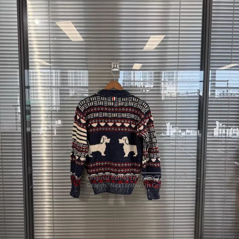 Thom Browne Thom Browne Vintage dog wool cardigan Size US L / EU 52-54 / 3 - 2 Thumbnail