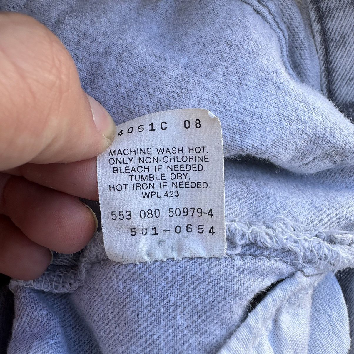 Other VTG 90’s Levis 501 Button Fly Gray Denim Jeans Size US 32 / EU 48 - 5 Thumbnail