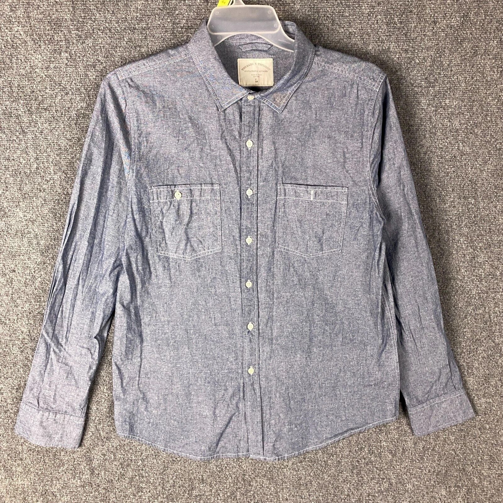 Other Threads 4 Thought Button Up Shirt Men's Large Long Sleeve L Size US L / EU 52-54 / 3 - 1 Thumbnail