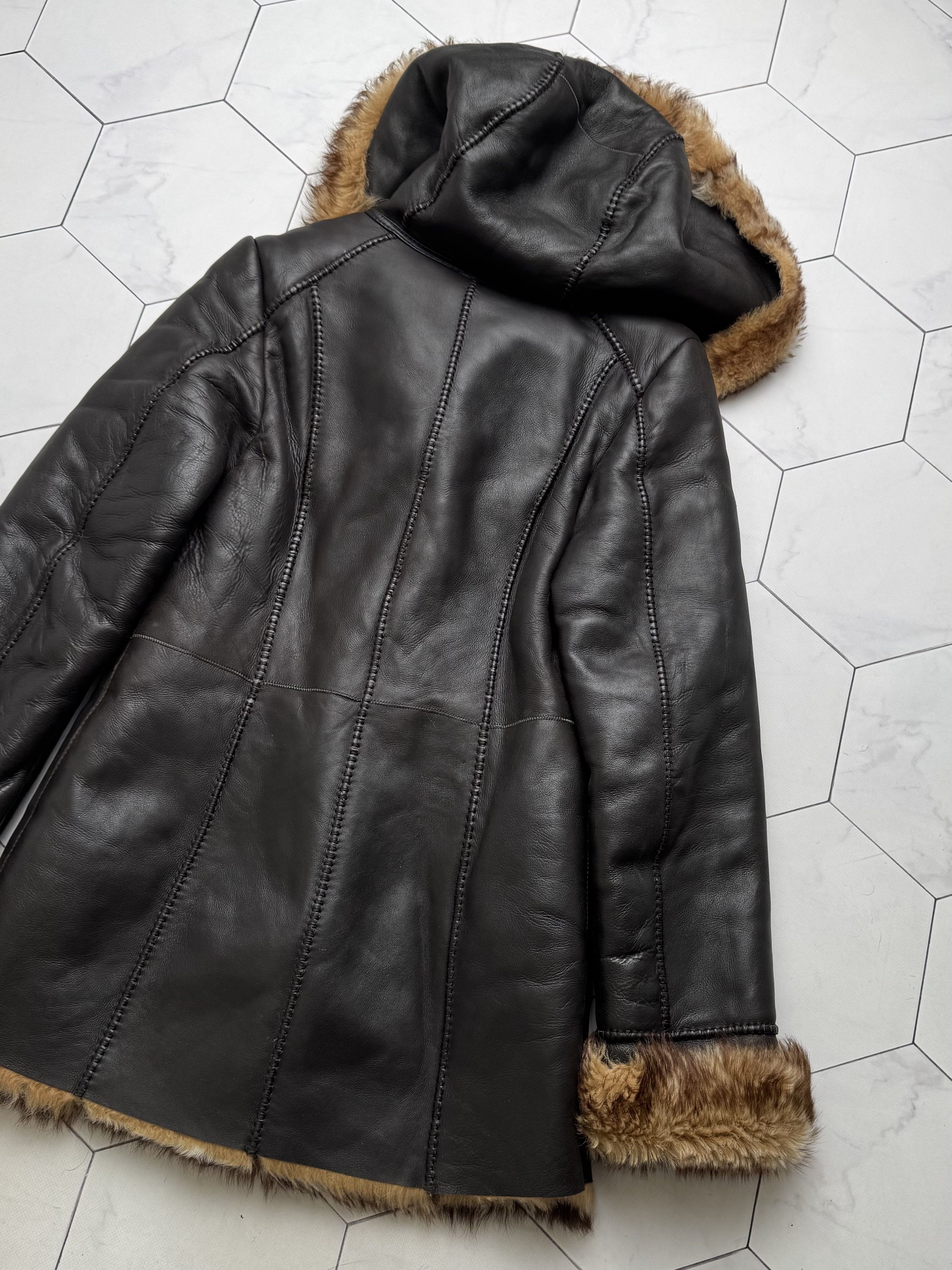 Japanese Brand Vintage Real Sheepskin Hooded Coat (B550)E2D15 Size S / US 4 / IT 40 - 15 Thumbnail