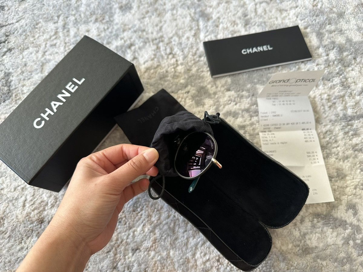 Chanel CHANEL Round Pilot Sunglasses 4228-Q Dark Green Size ONE SIZE - 17 Thumbnail